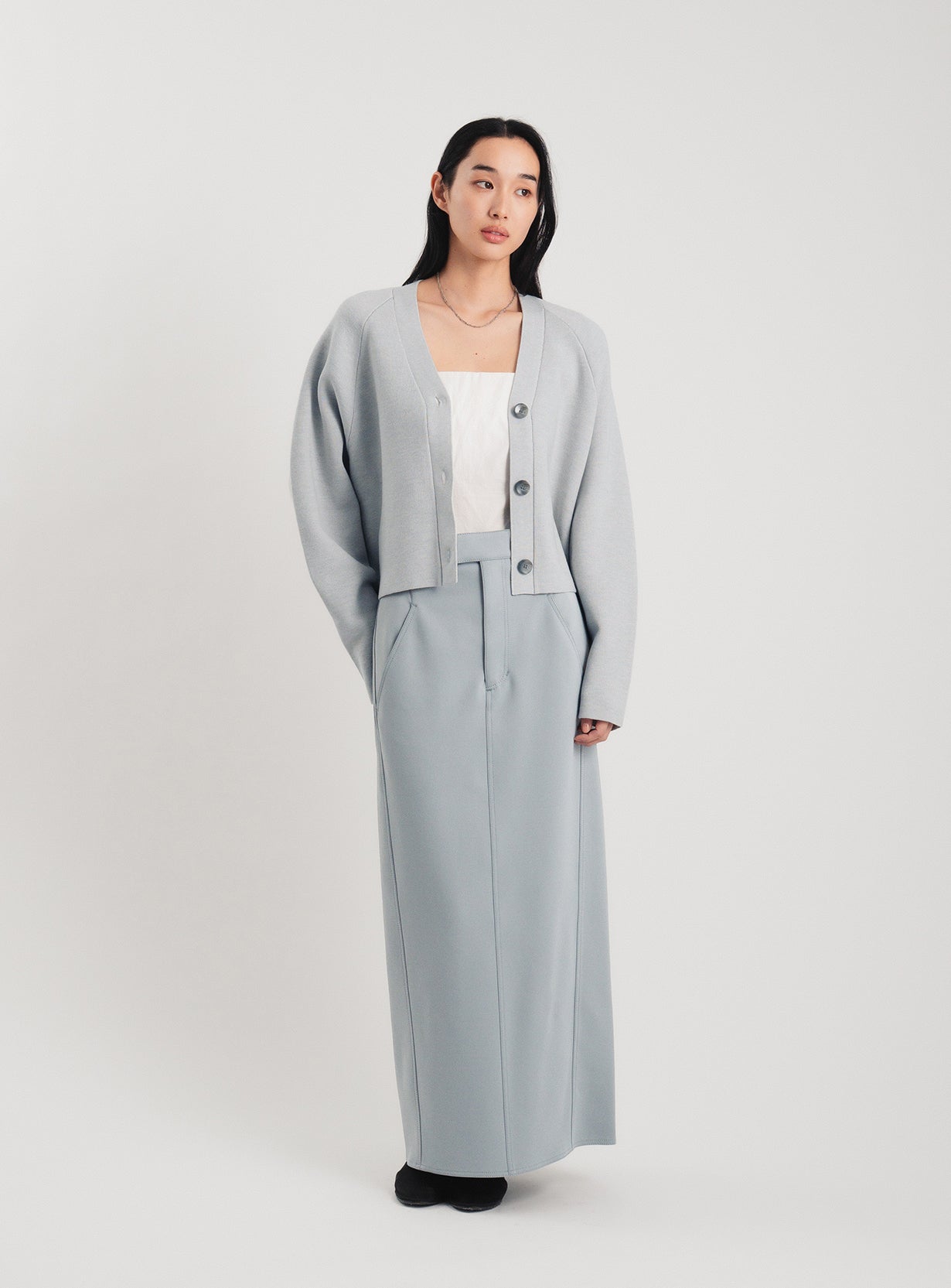 ダブルフェイスニットカーディガン