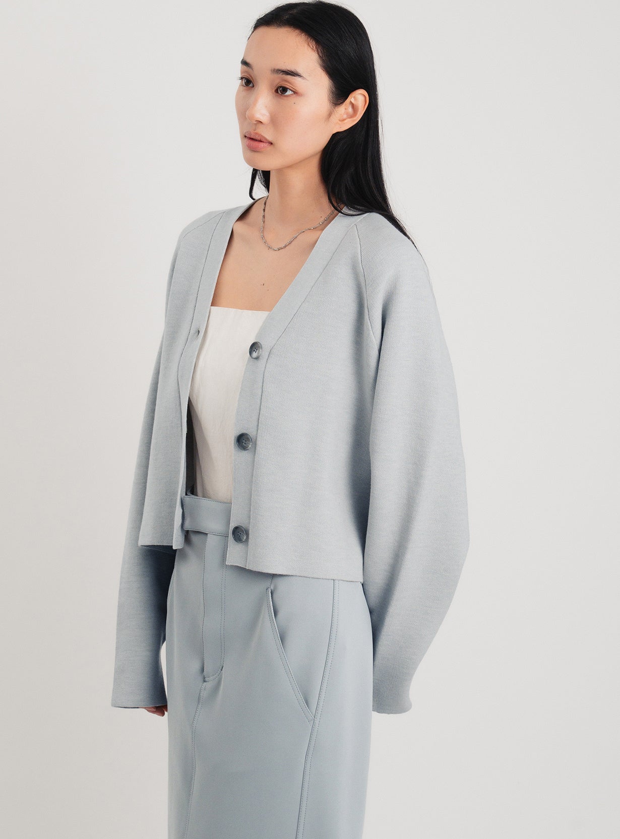 ダブルフェイスニットカーディガン