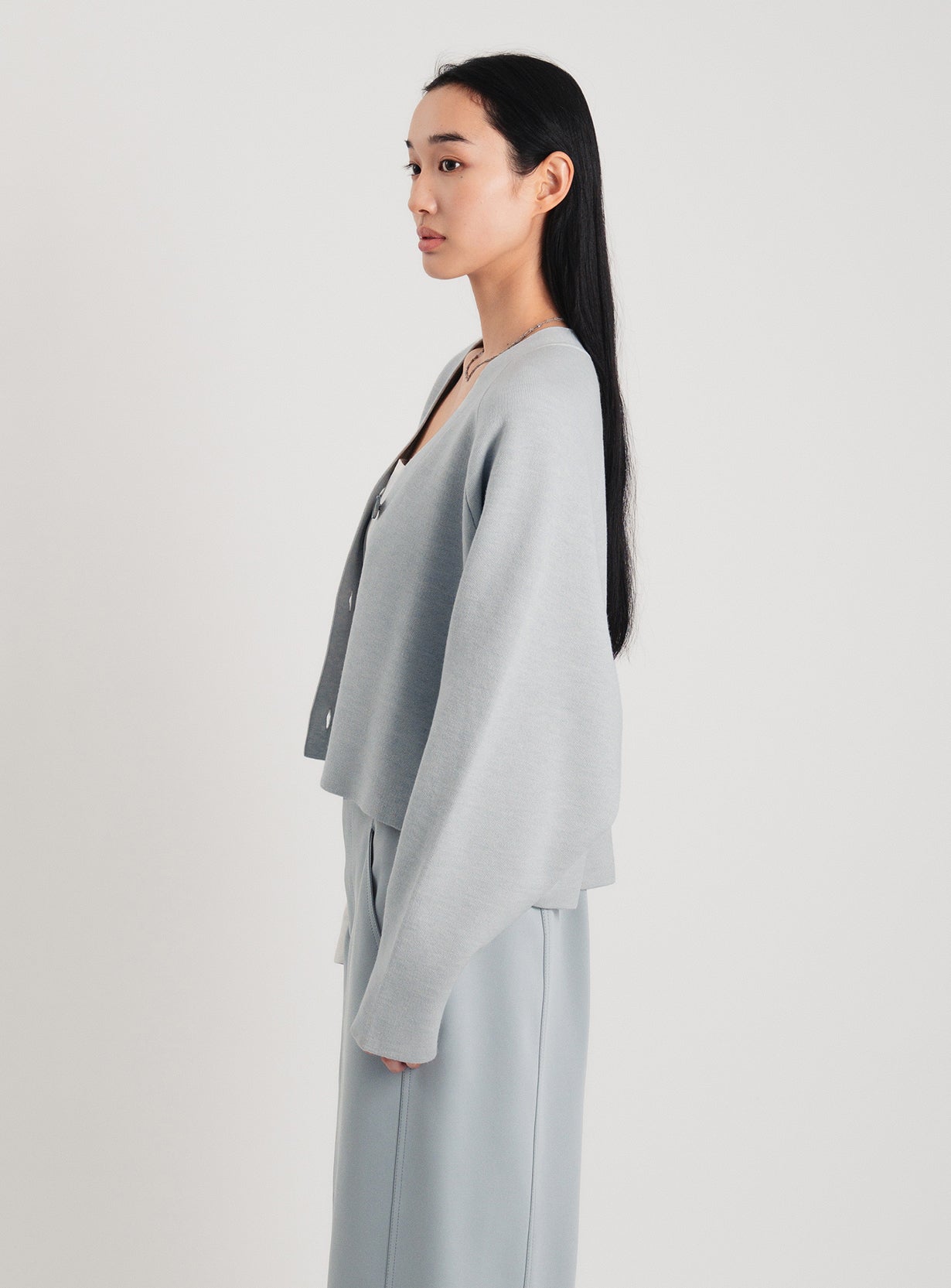 ダブルフェイスニットカーディガン