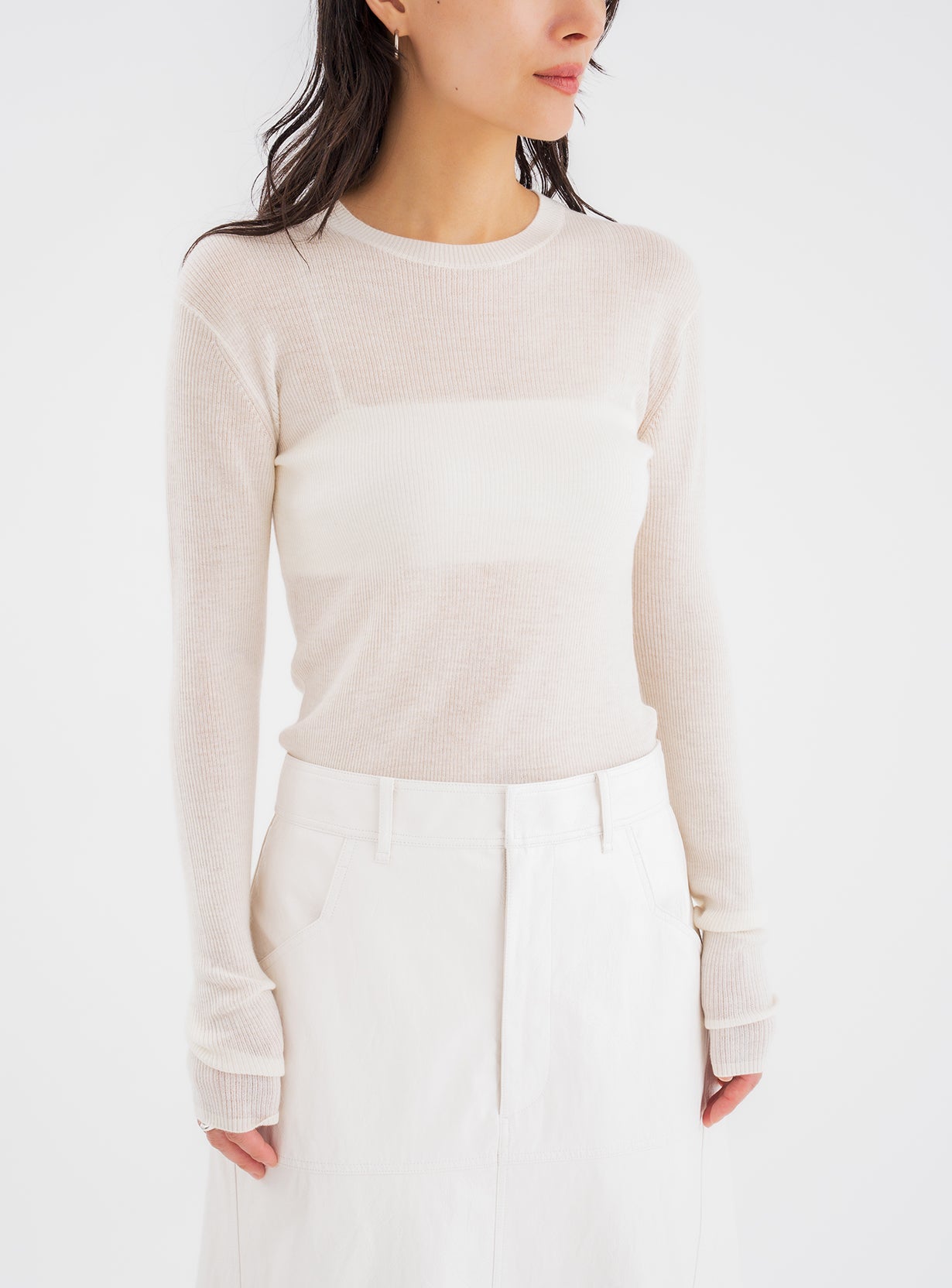 ｒカシミヤリブプルオーバー