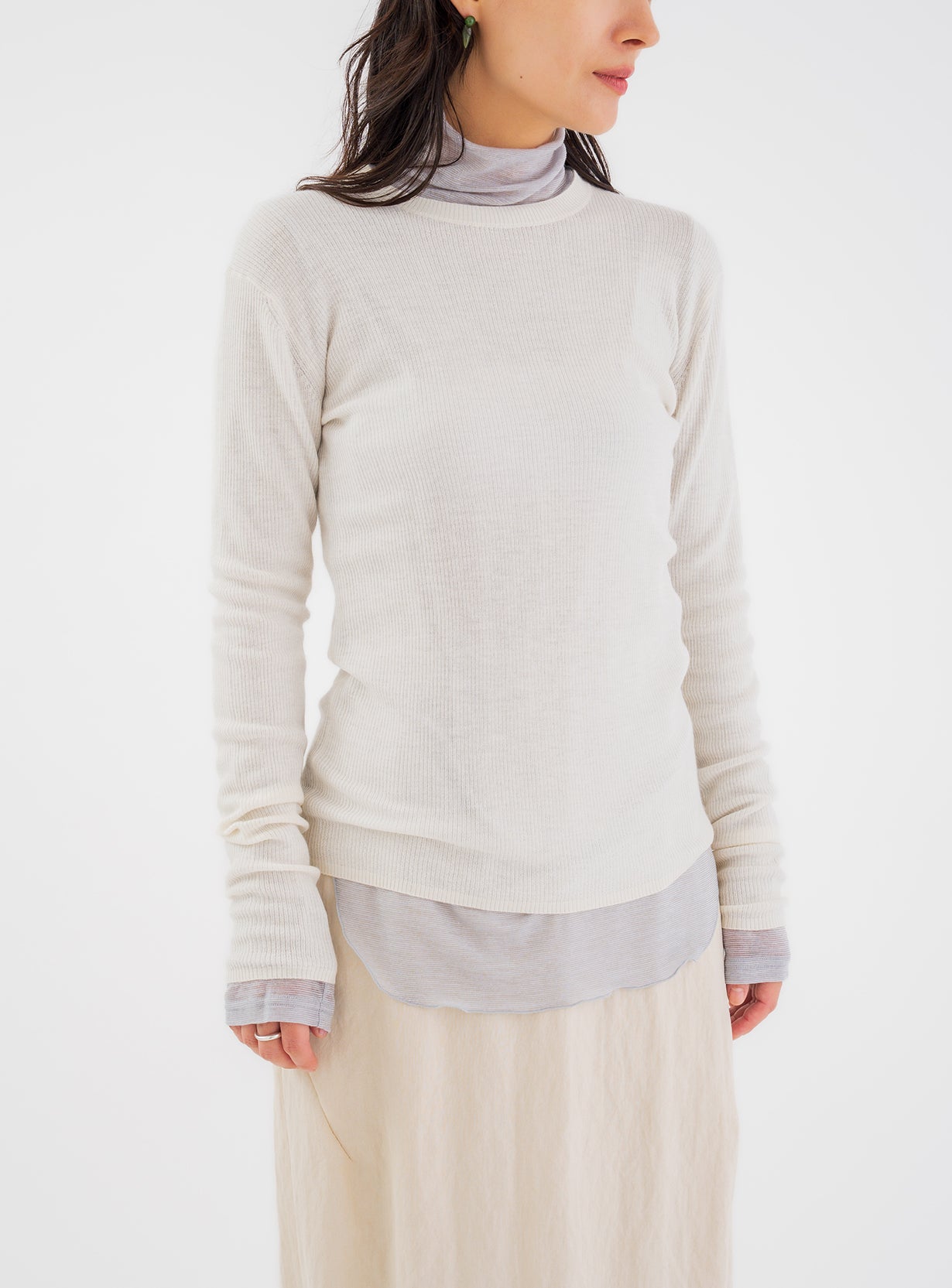 ｒカシミヤリブプルオーバー