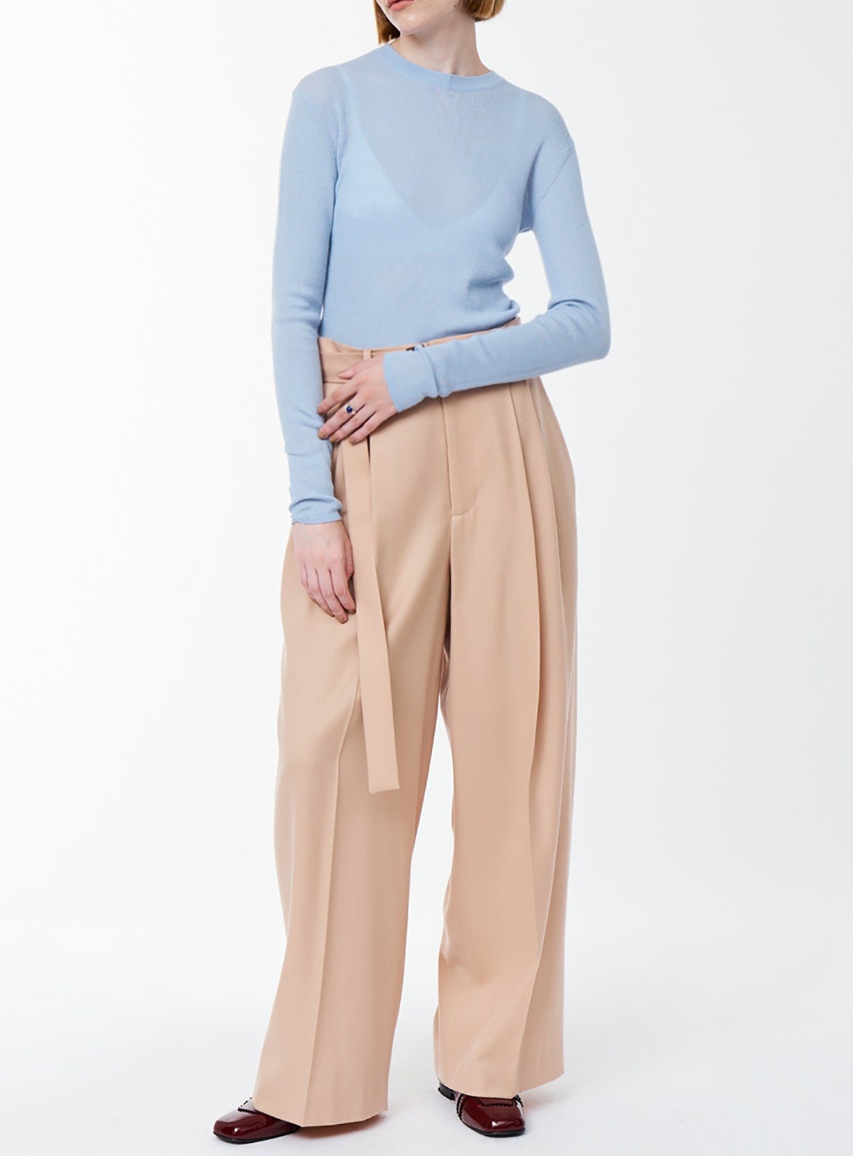 ｒカシミヤリブプルオーバー