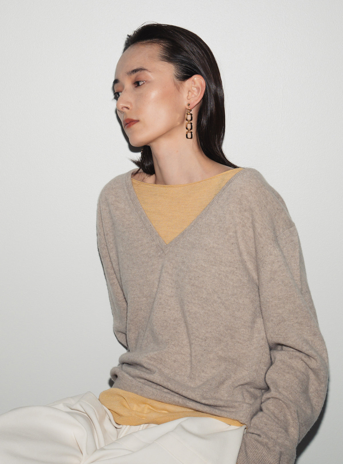 【予約商品】ワイドVネックプルオーバー