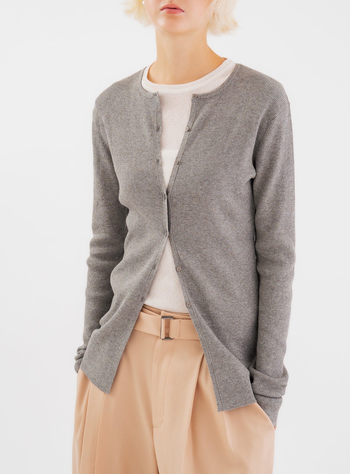 ｒヤクコットンリブカーディガン