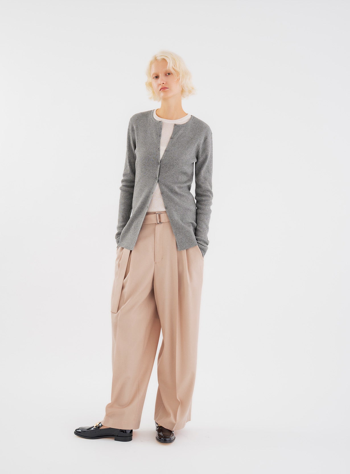 ｒヤクコットンリブカーディガン