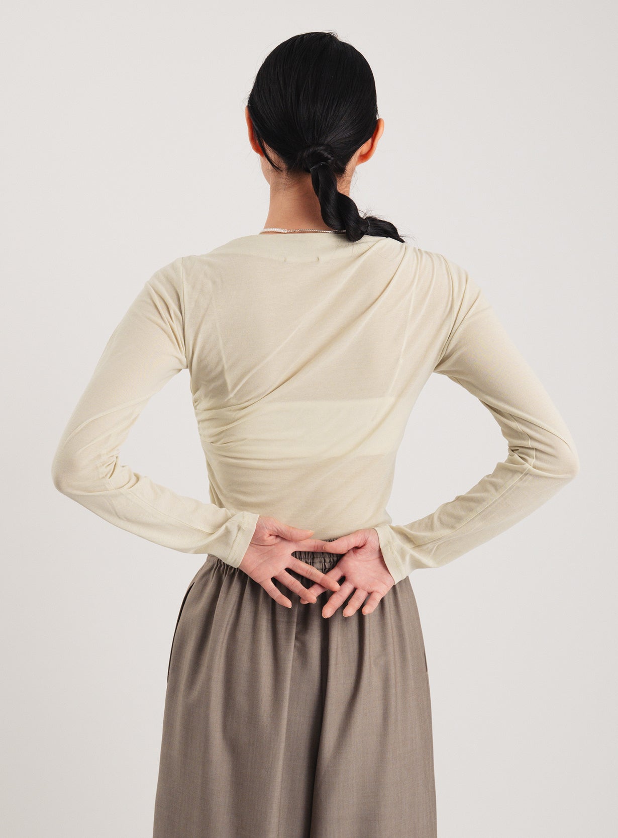 クロスネックロンT