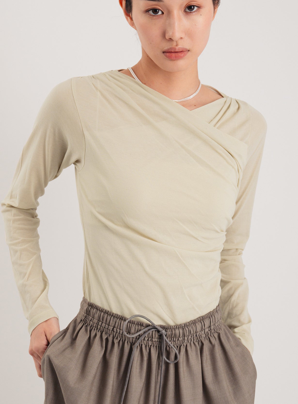 クロスネックロンT