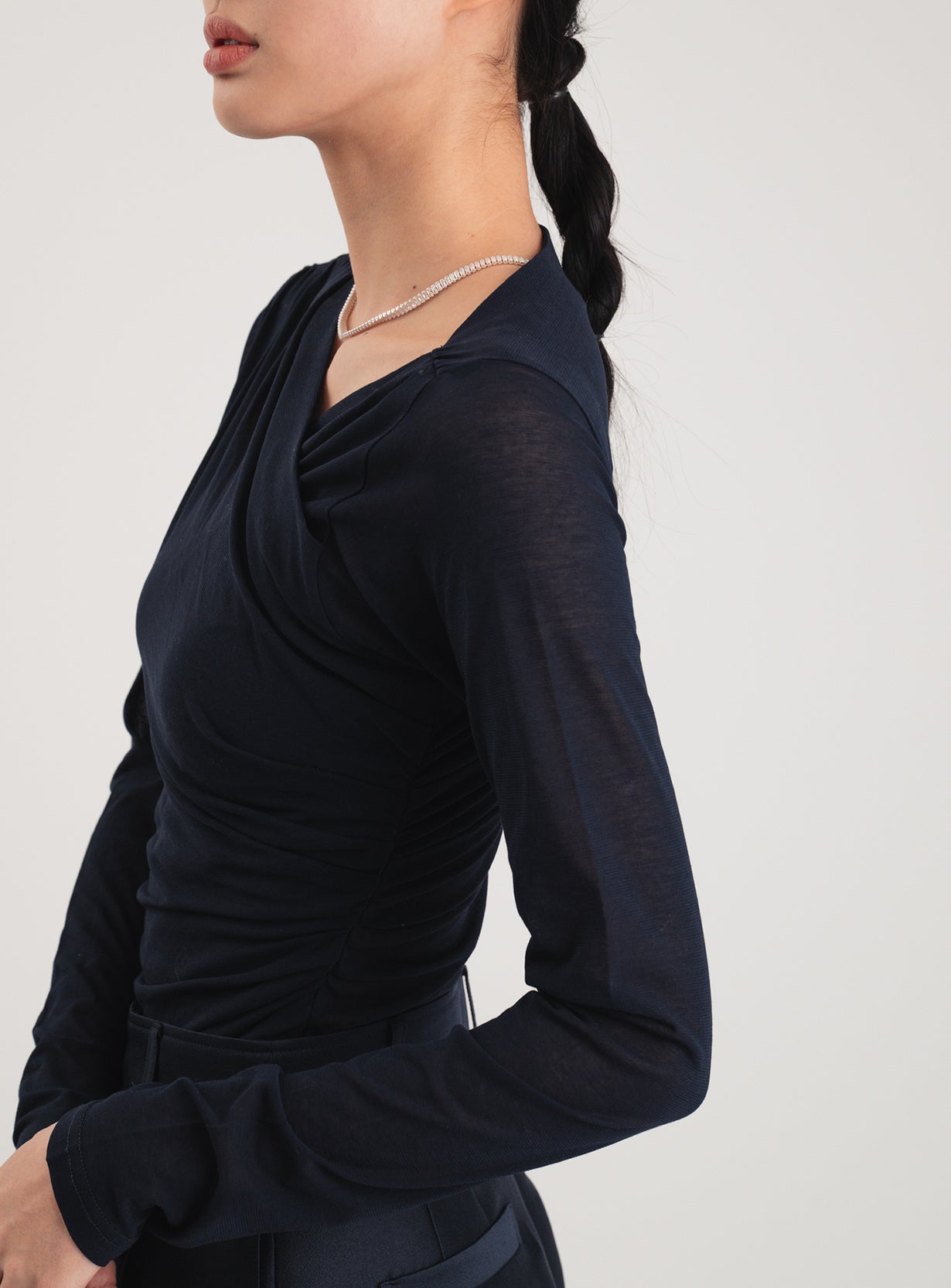 クロスネックロンT