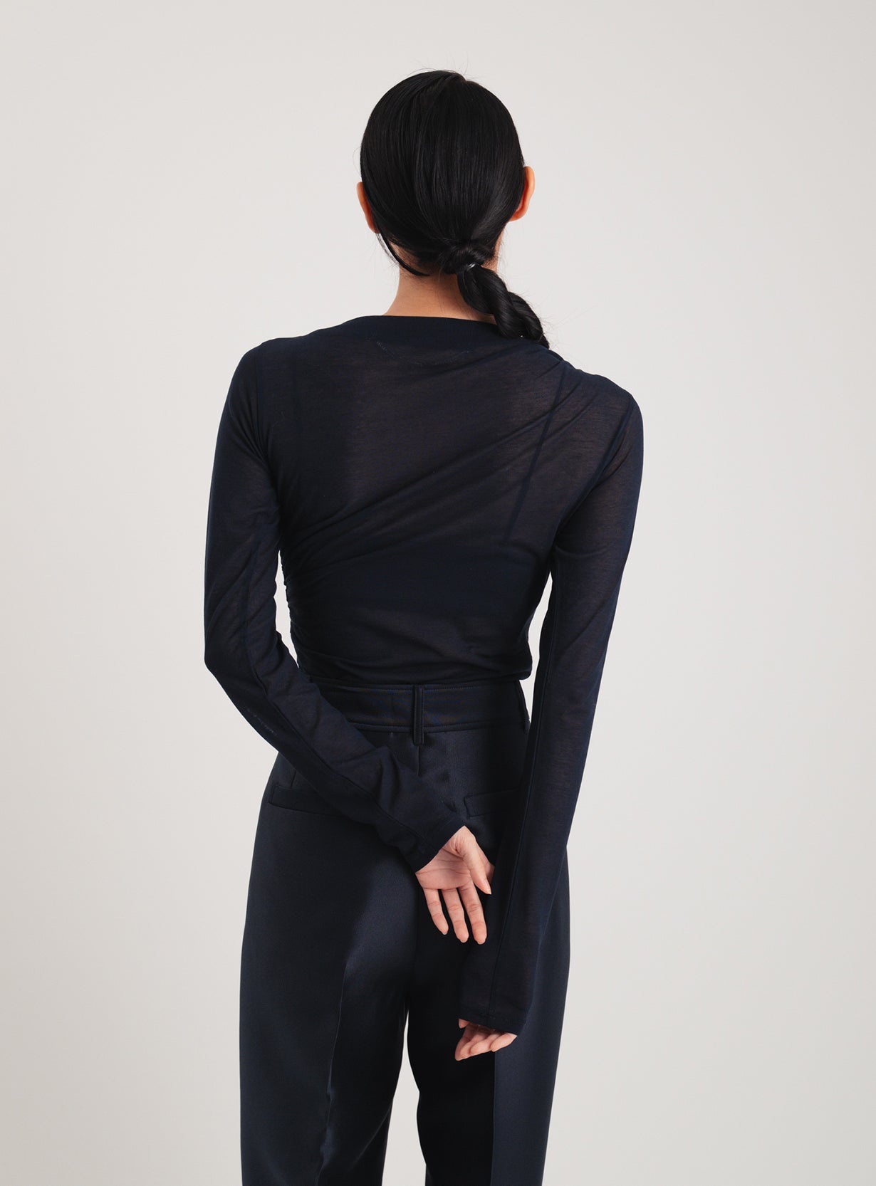 クロスネックロンT