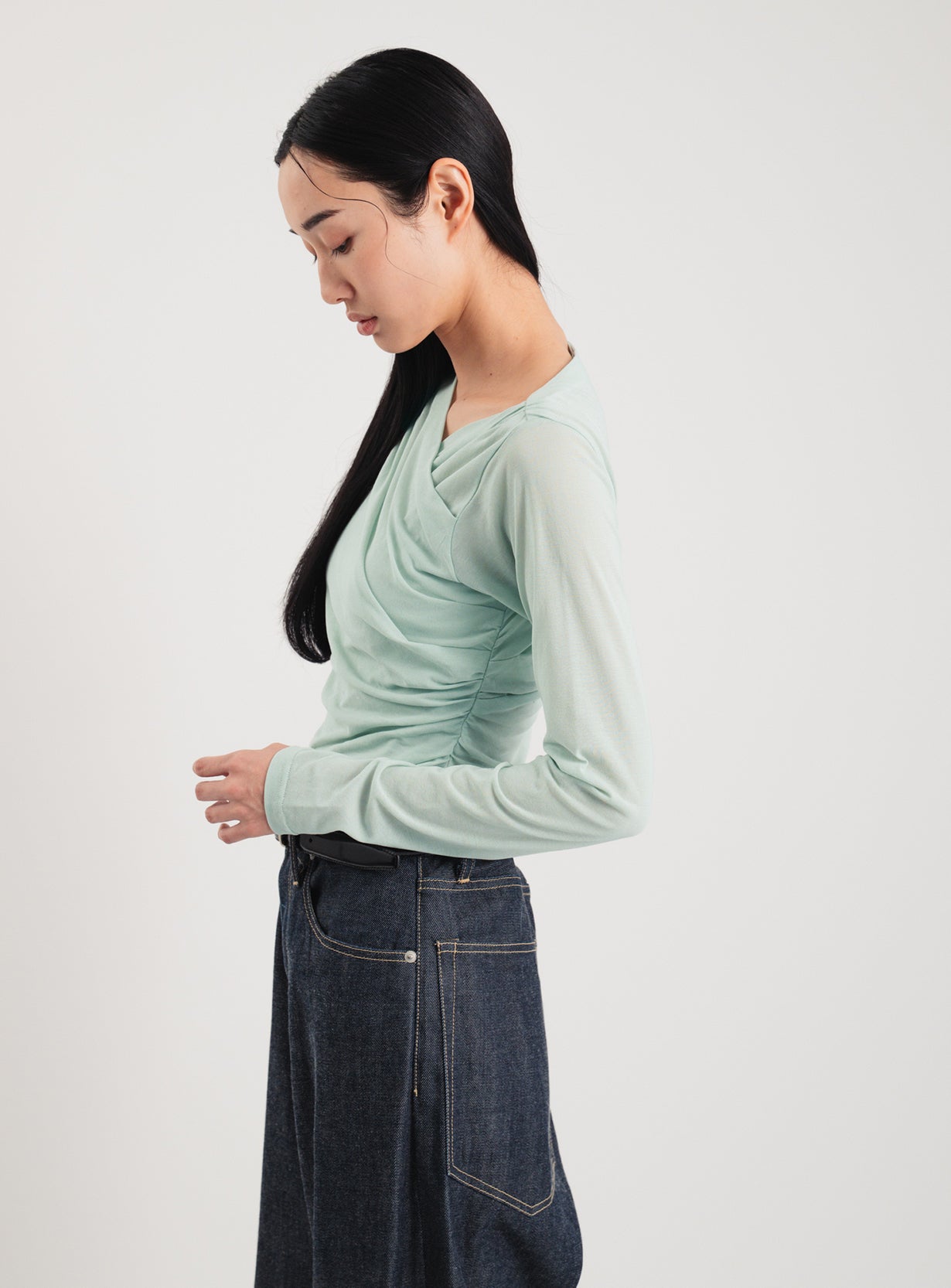 クロスネックロンT