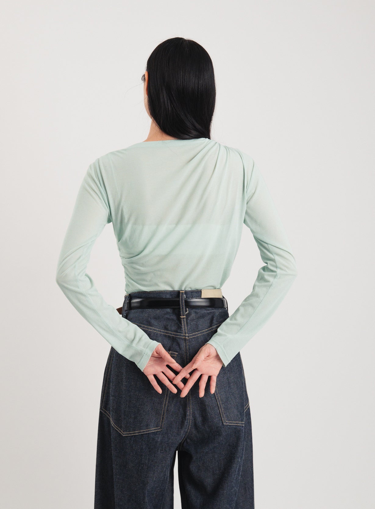 クロスネックロンT