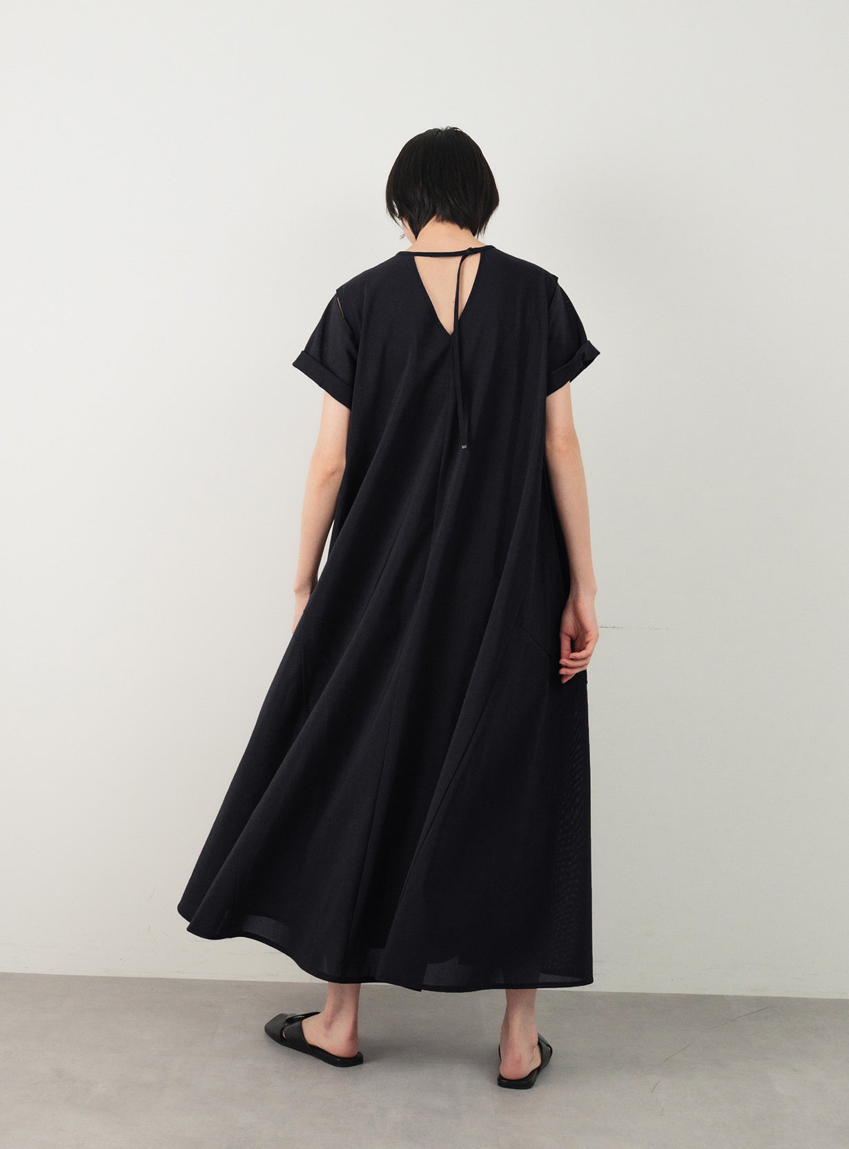 メッシュロングドレス