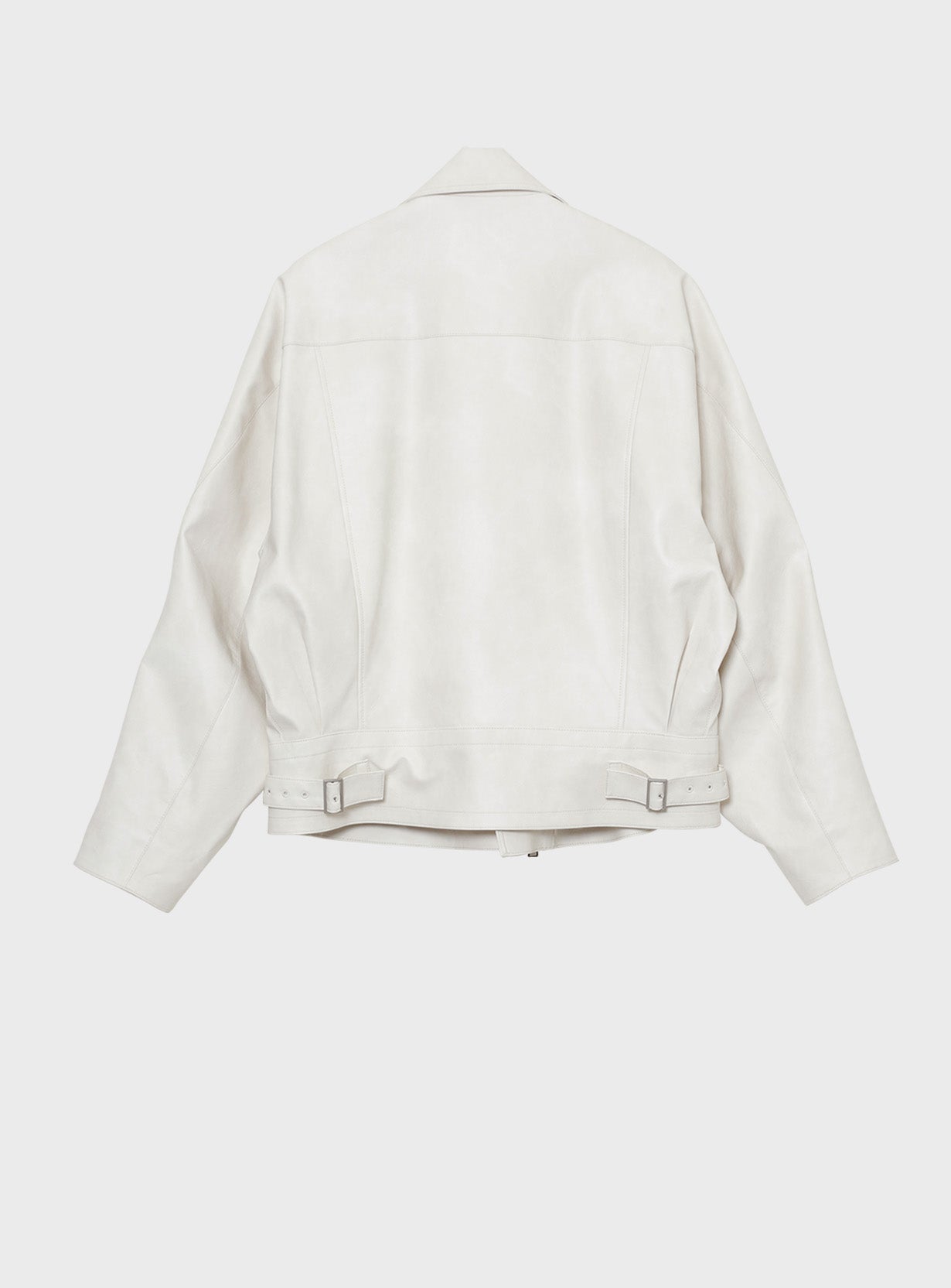 rフェイクレザーライダースブルゾン