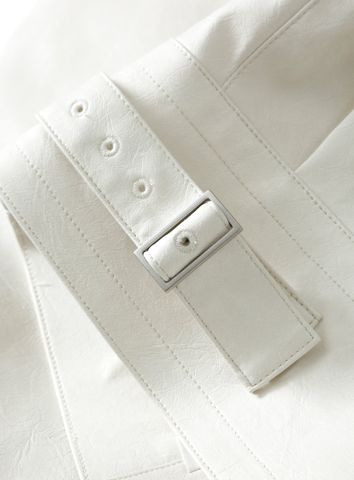 rフェイクレザーライダースブルゾン