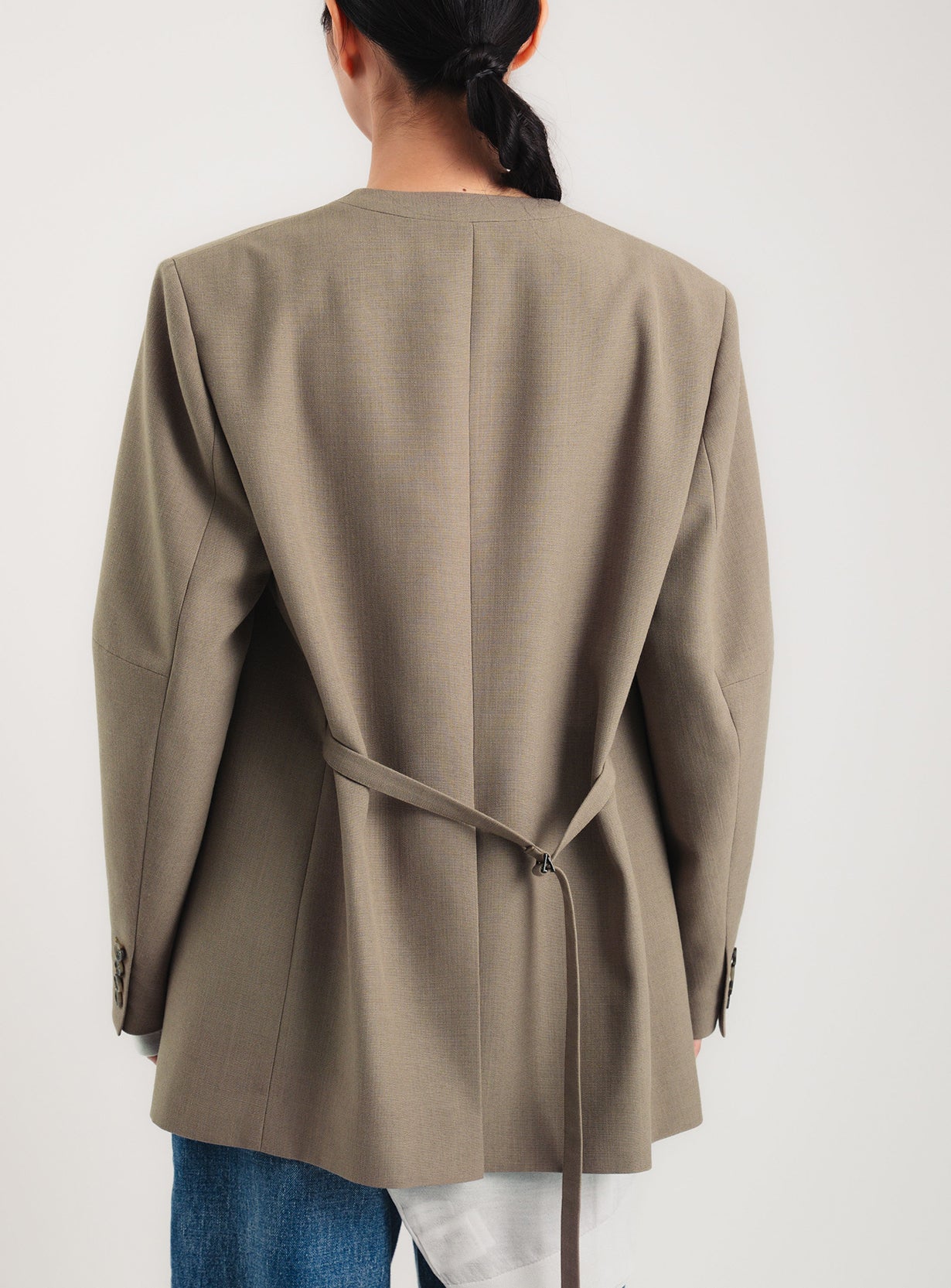 ｒカラーレスワイドショルダージャケット