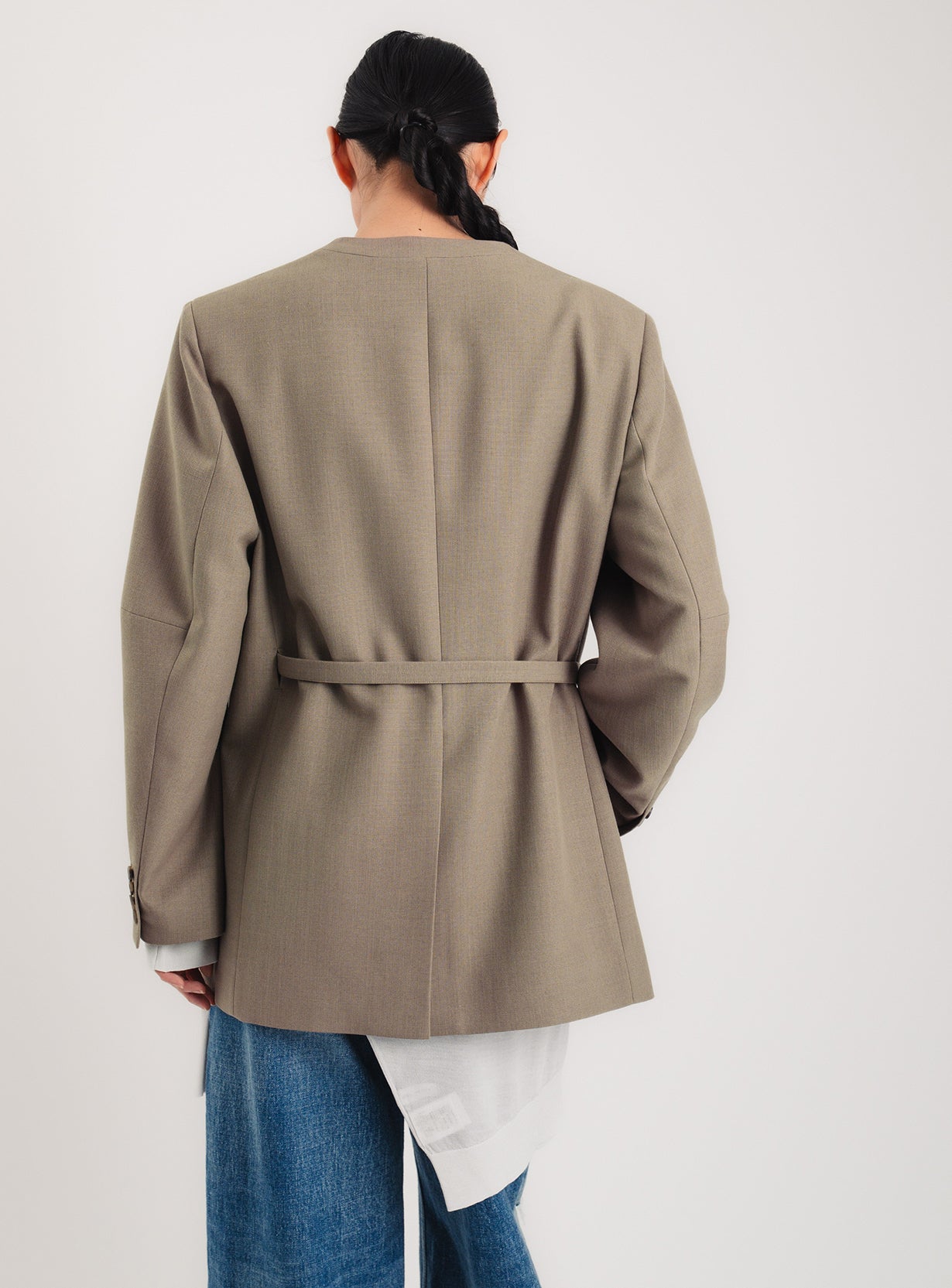 ｒカラーレスワイドショルダージャケット