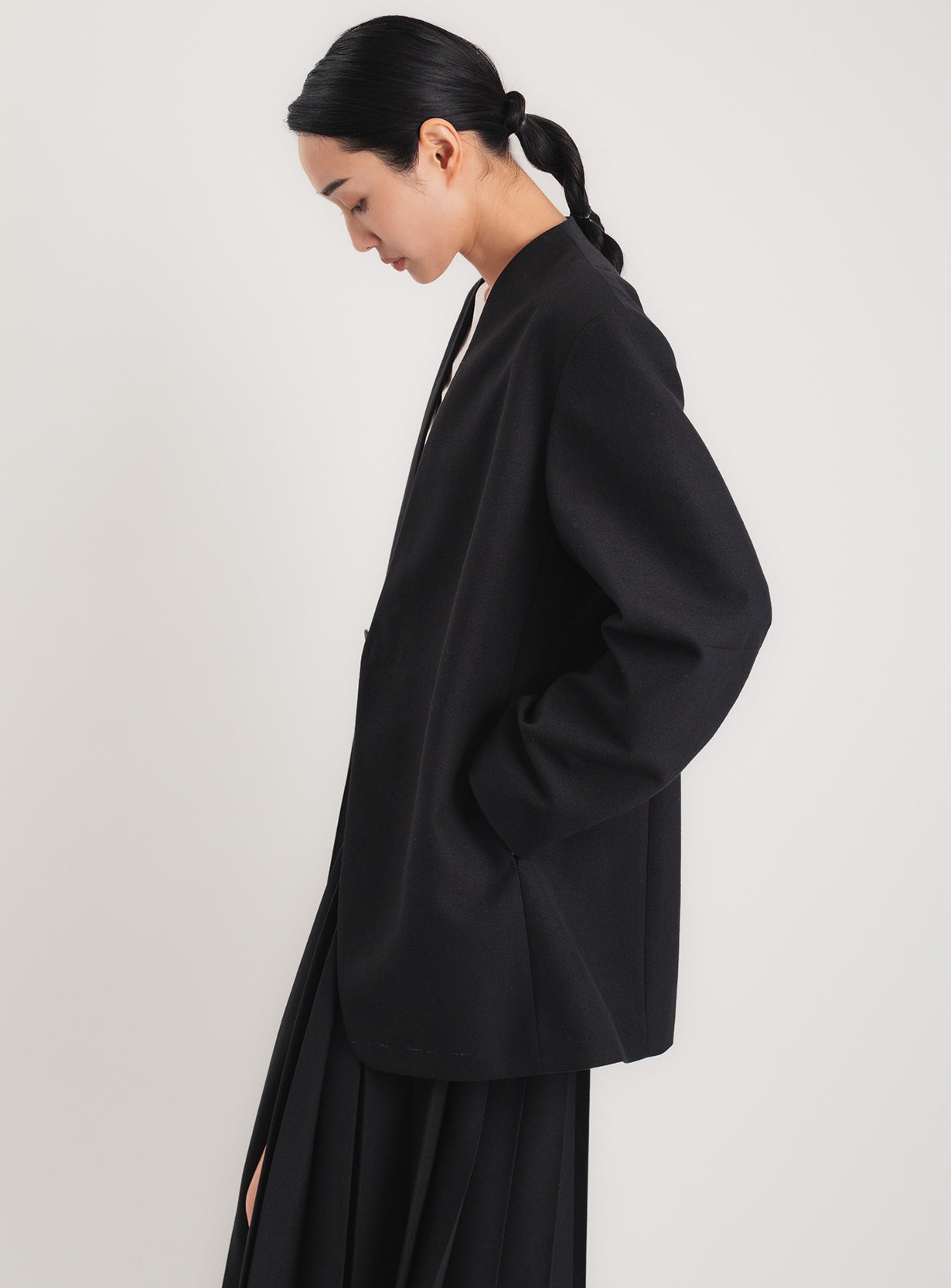 ｒカラーレスワイドショルダージャケット