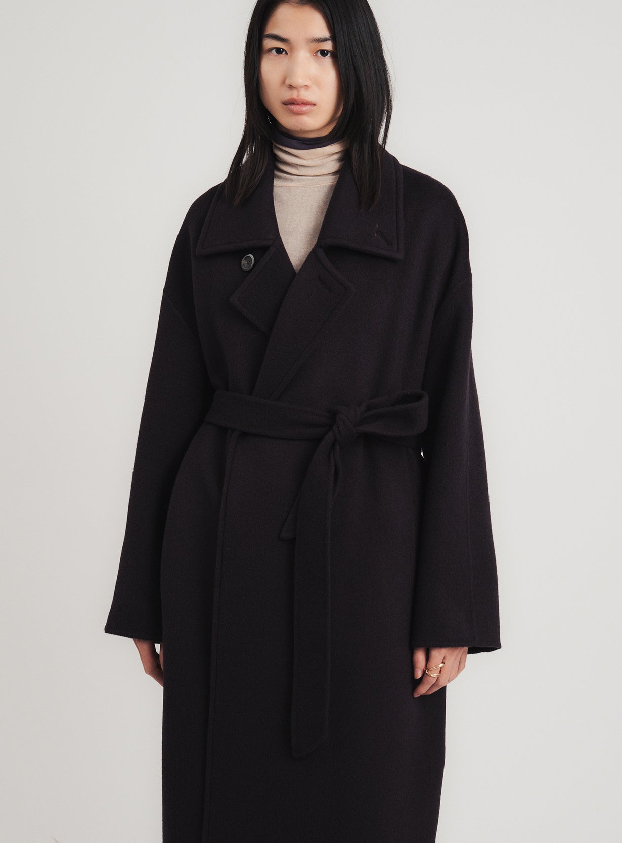 rスプリットラグランロングコート