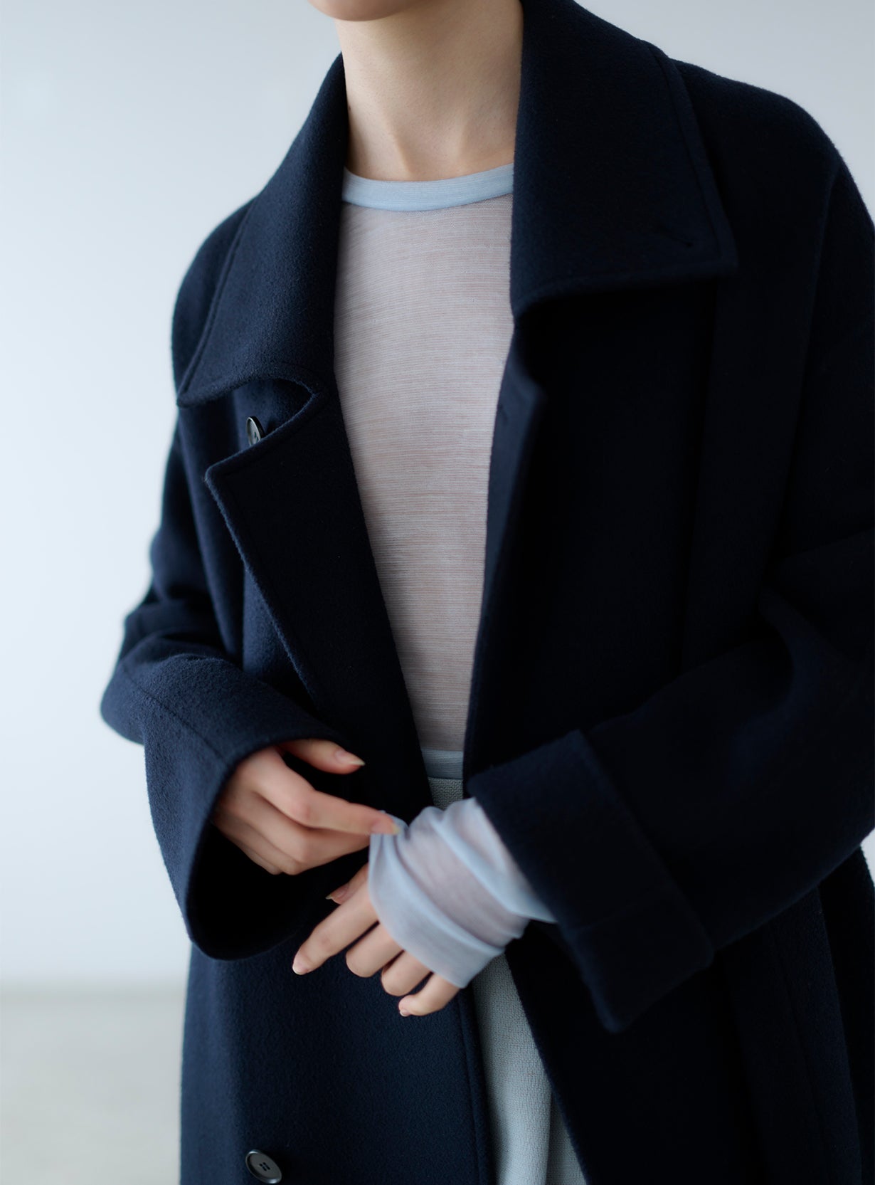 ｒスプリットラグランロングコート