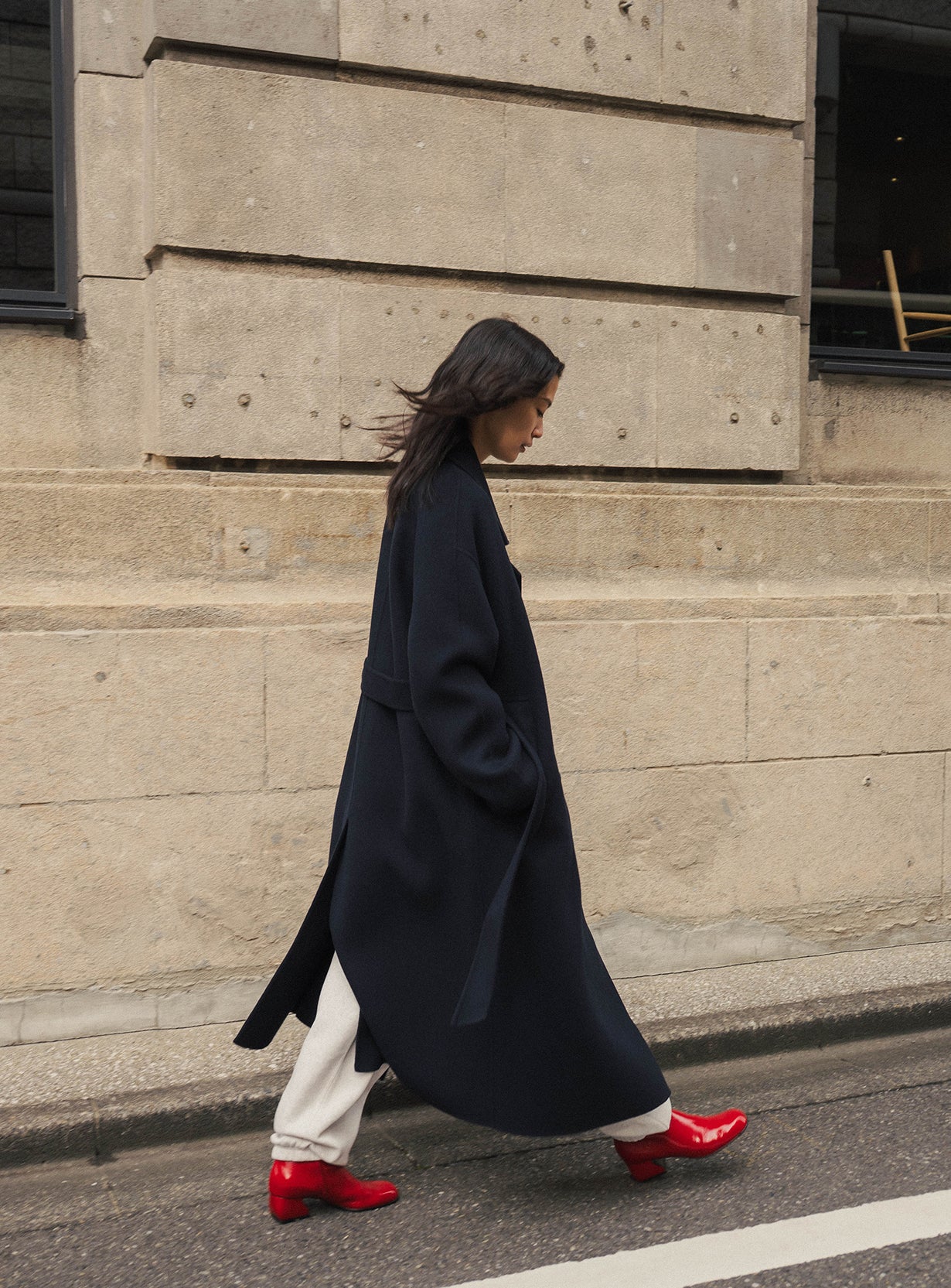 ｒスプリットラグランロングコート