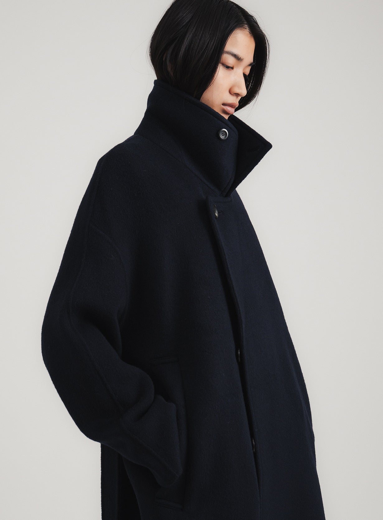 ｒスプリットラグランロングコート