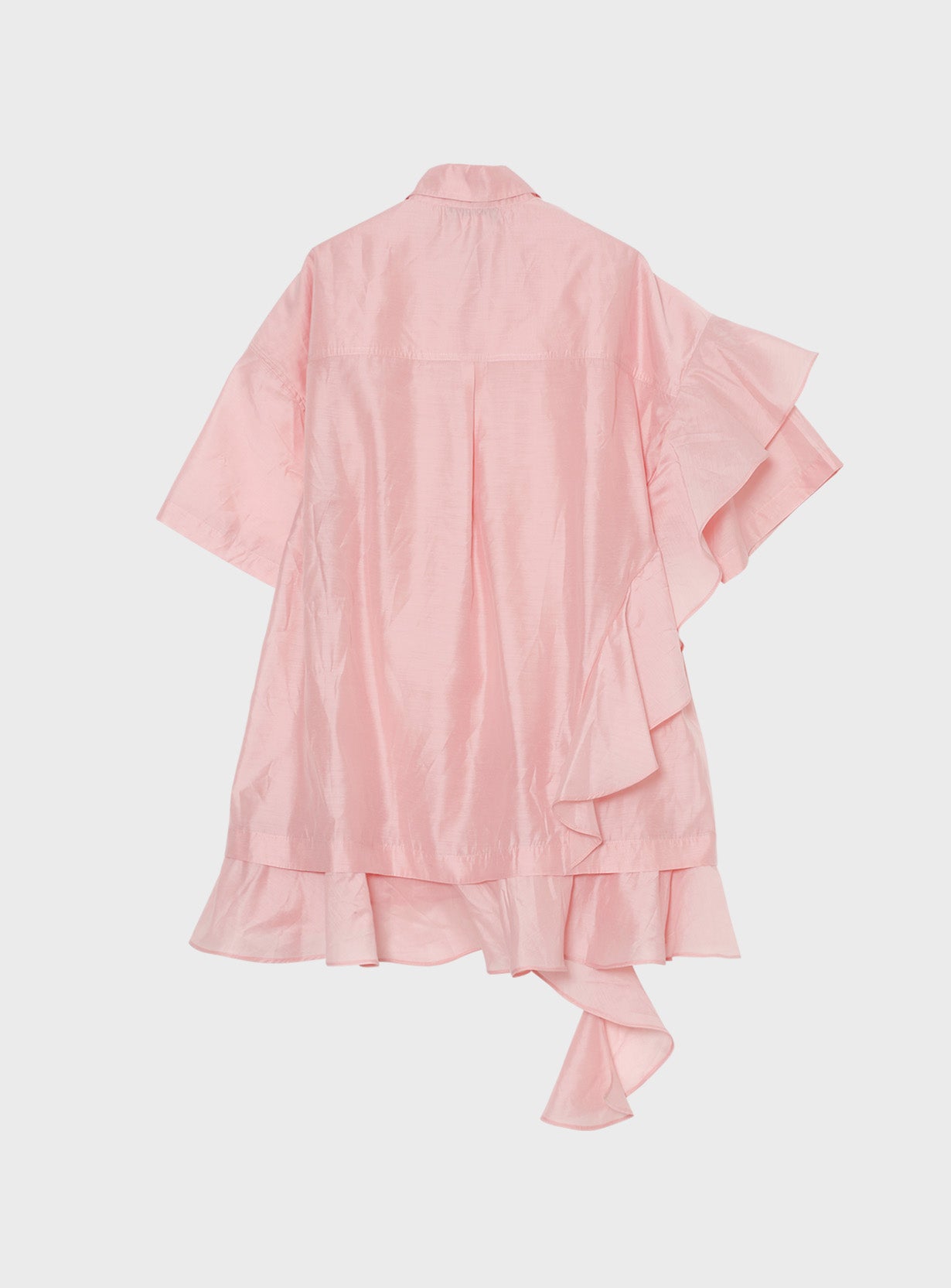 Asymmetric Frill Oversized Shirt