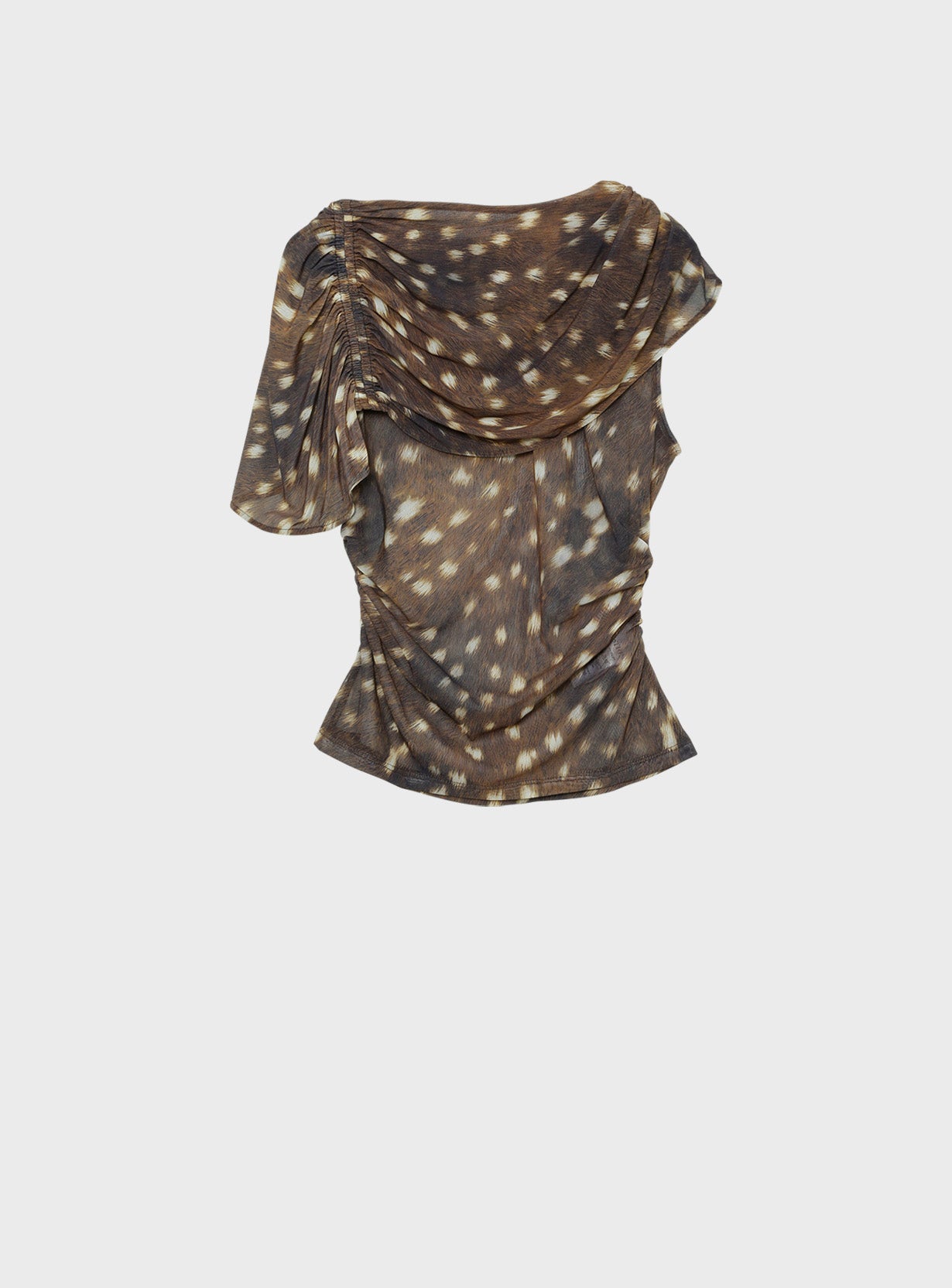 Draped Printed Top