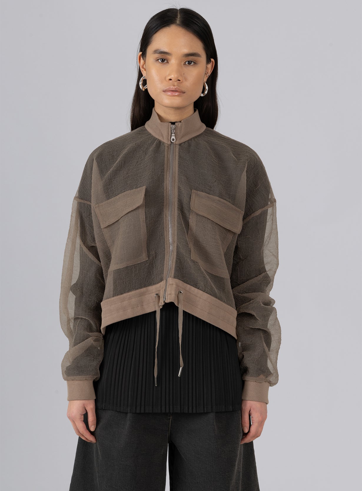 Organza Bomber Jacket
