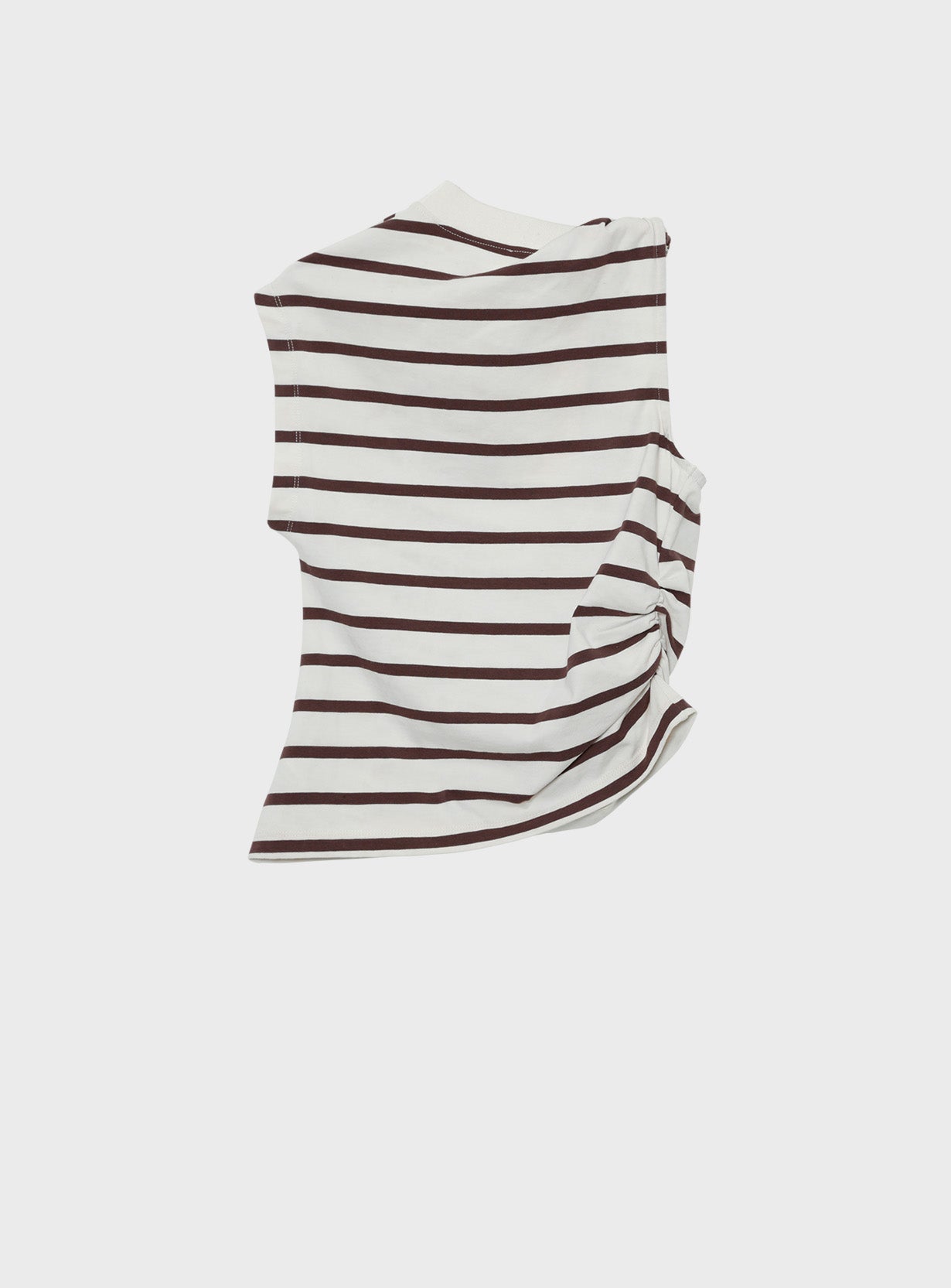 Stripe Twist Asymmetric T-Shirt