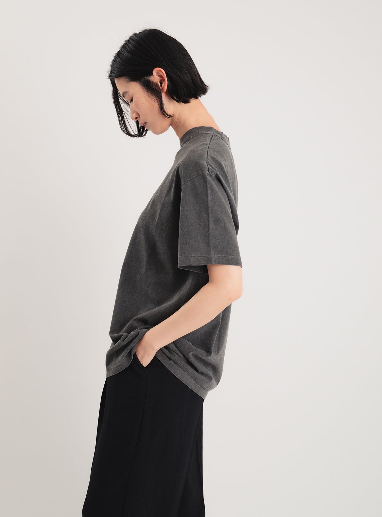 17/-ROUND SHAPE DYED TEE "LAYERS"