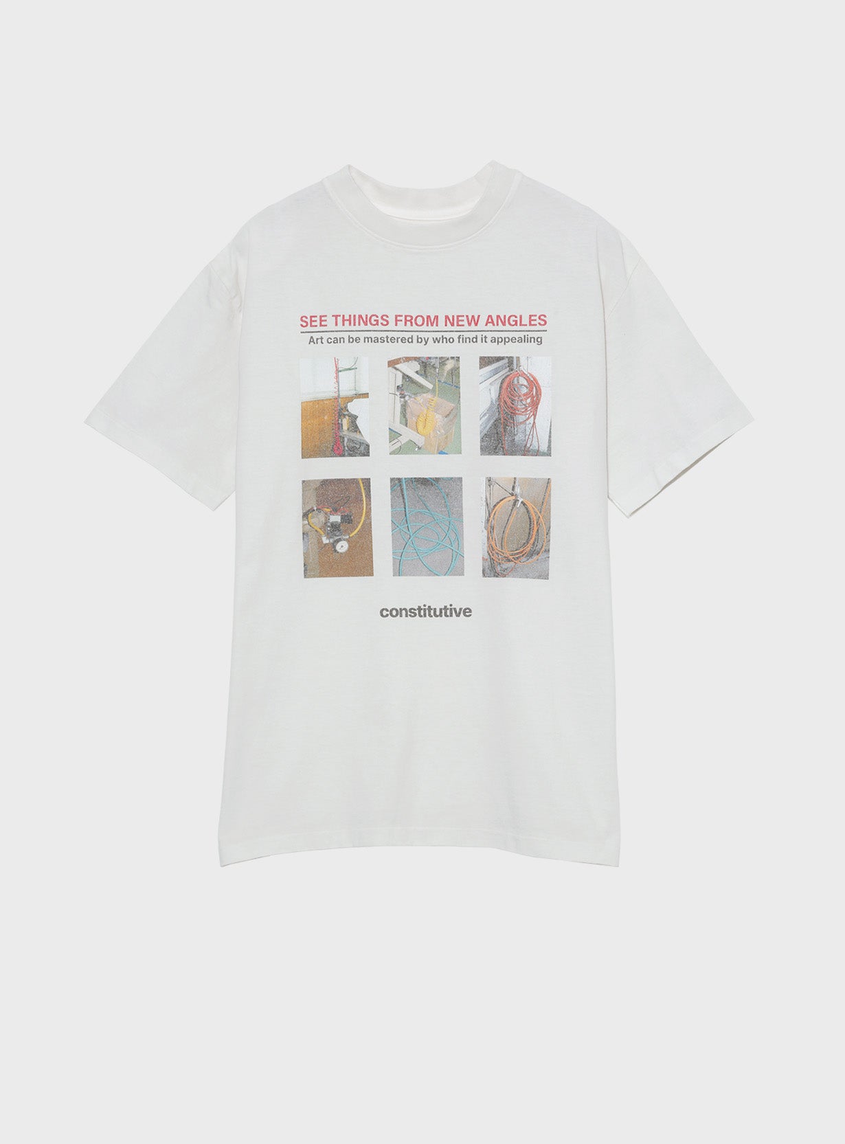 17/-ROUND SHAPE DYED TEE "Constitutive"