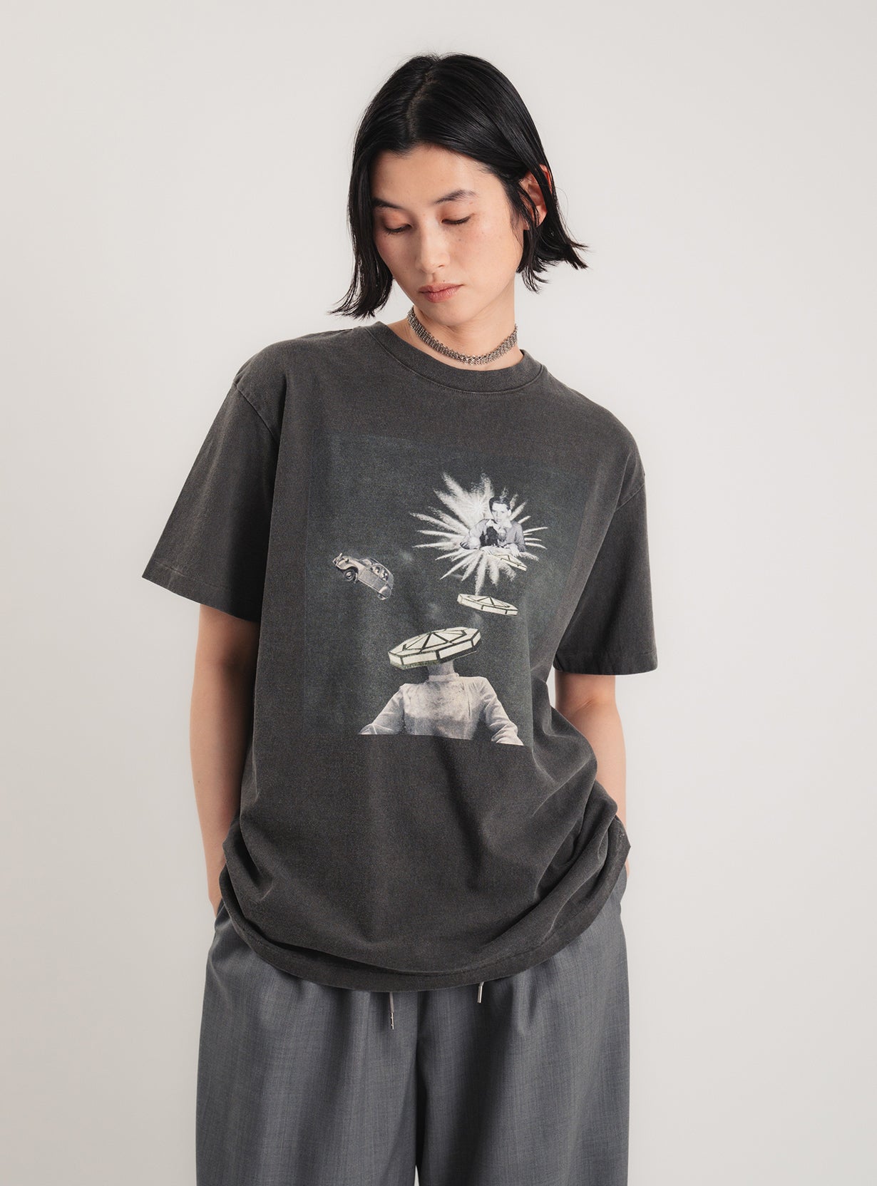 KUROiro TEE ROUND SHAPE S/S TEE with M!DOR! 2