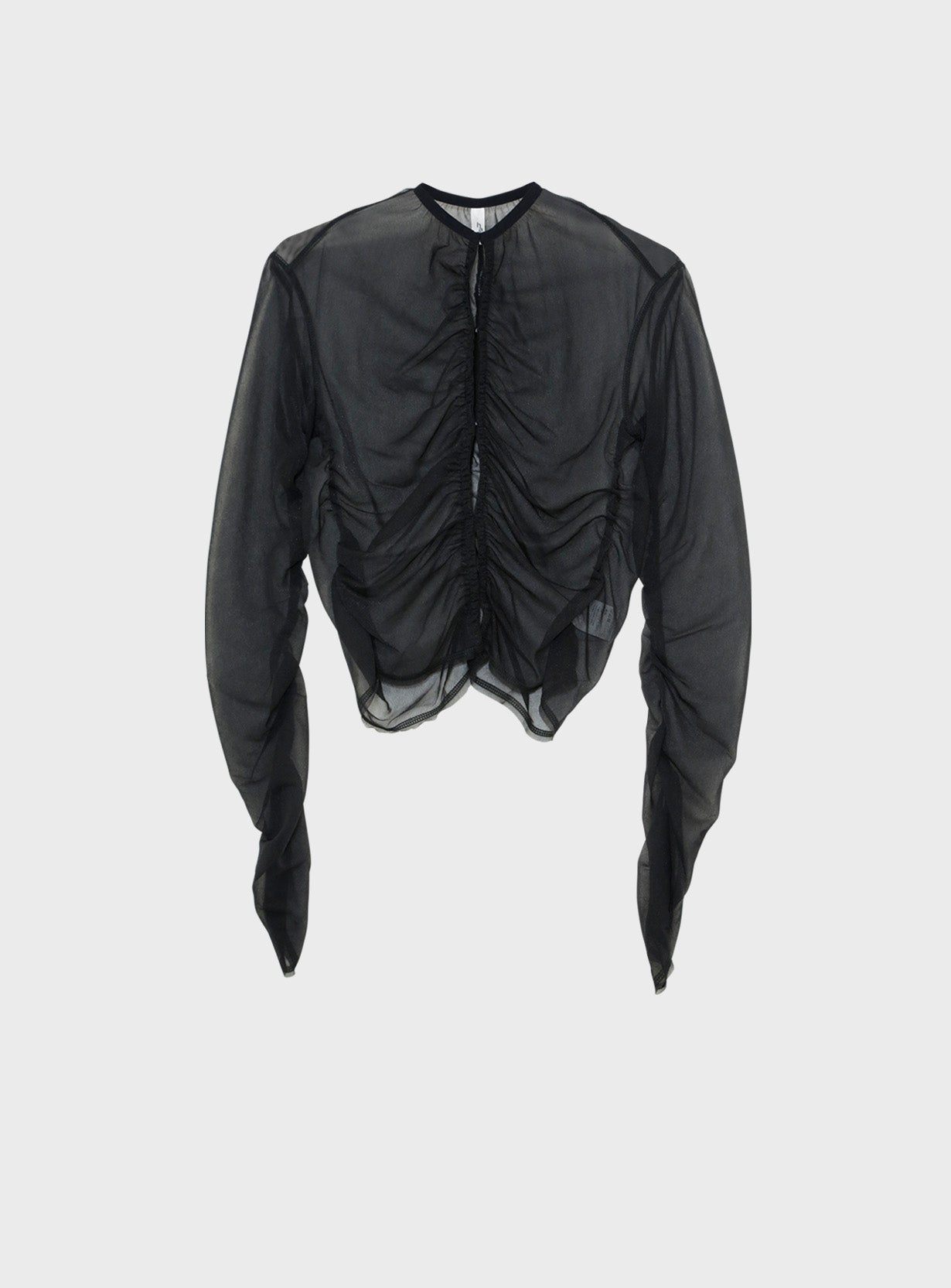 Gatherd sheer cardigan