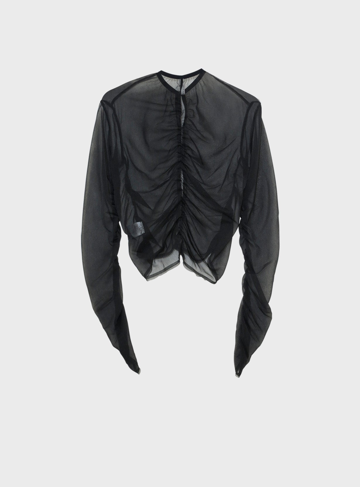 Gatherd sheer cardigan