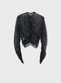 Gatherd sheer cardigan