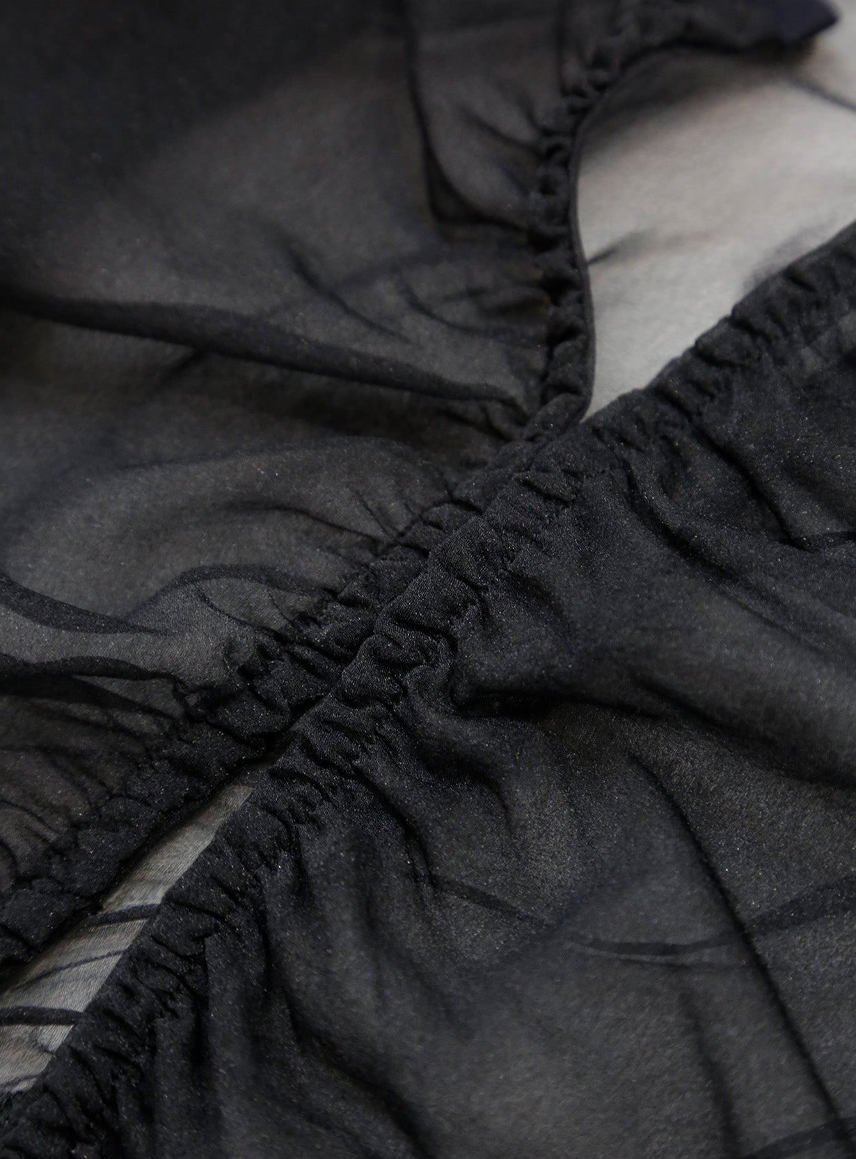 Gatherd sheer cardigan