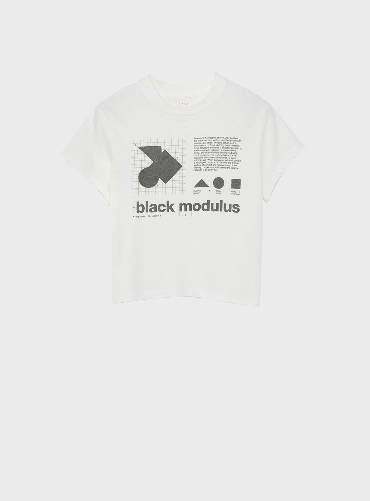 17/-GARMENT DYED MINI TEE "Black Modulus"