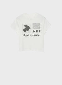 17/-GARMENT DYED MINI TEE "Black Modulus"