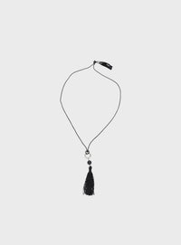Onyx fringe top necklace