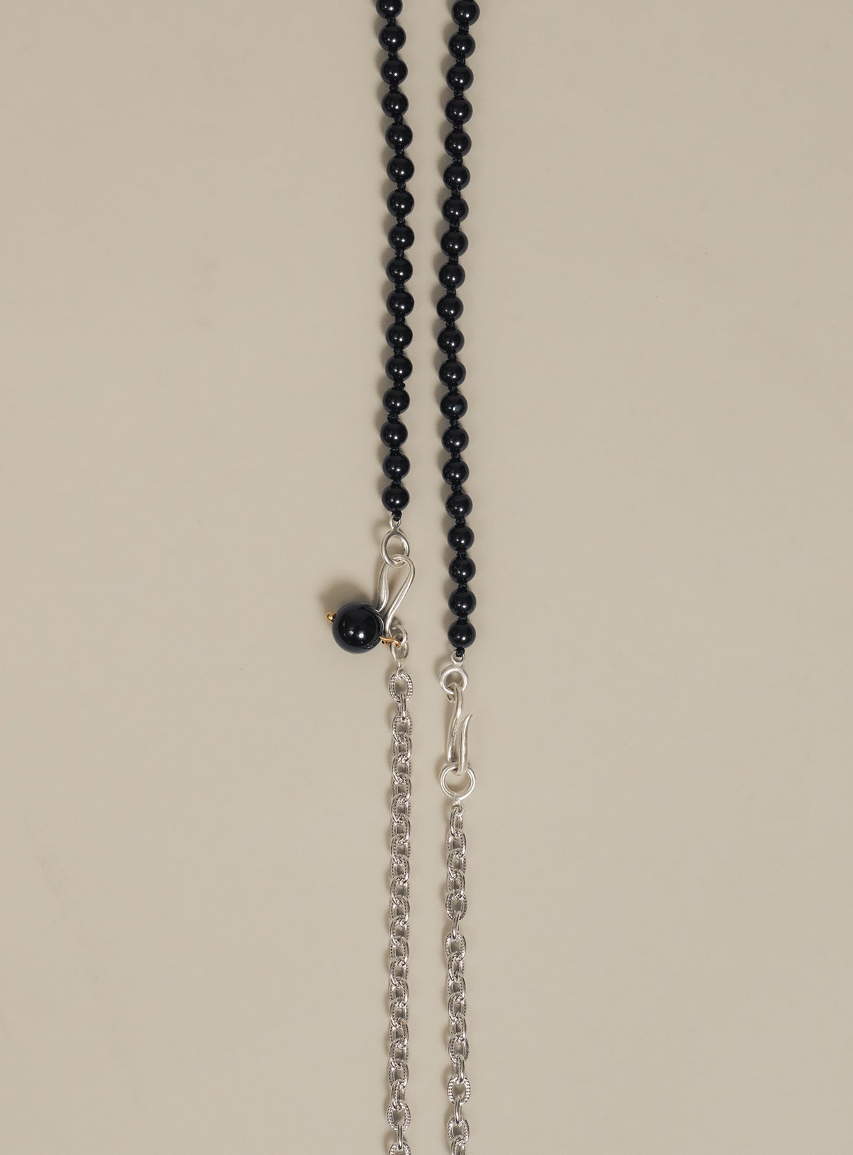 Onyx chain 4way necklace