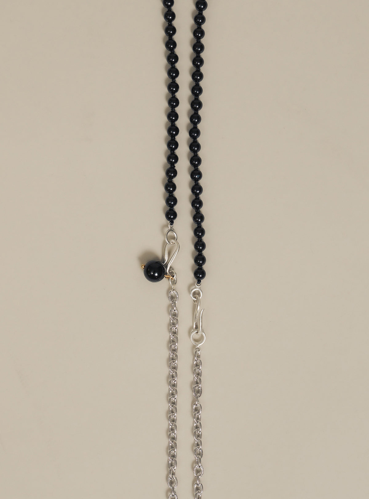 Onyx chain 4way necklace