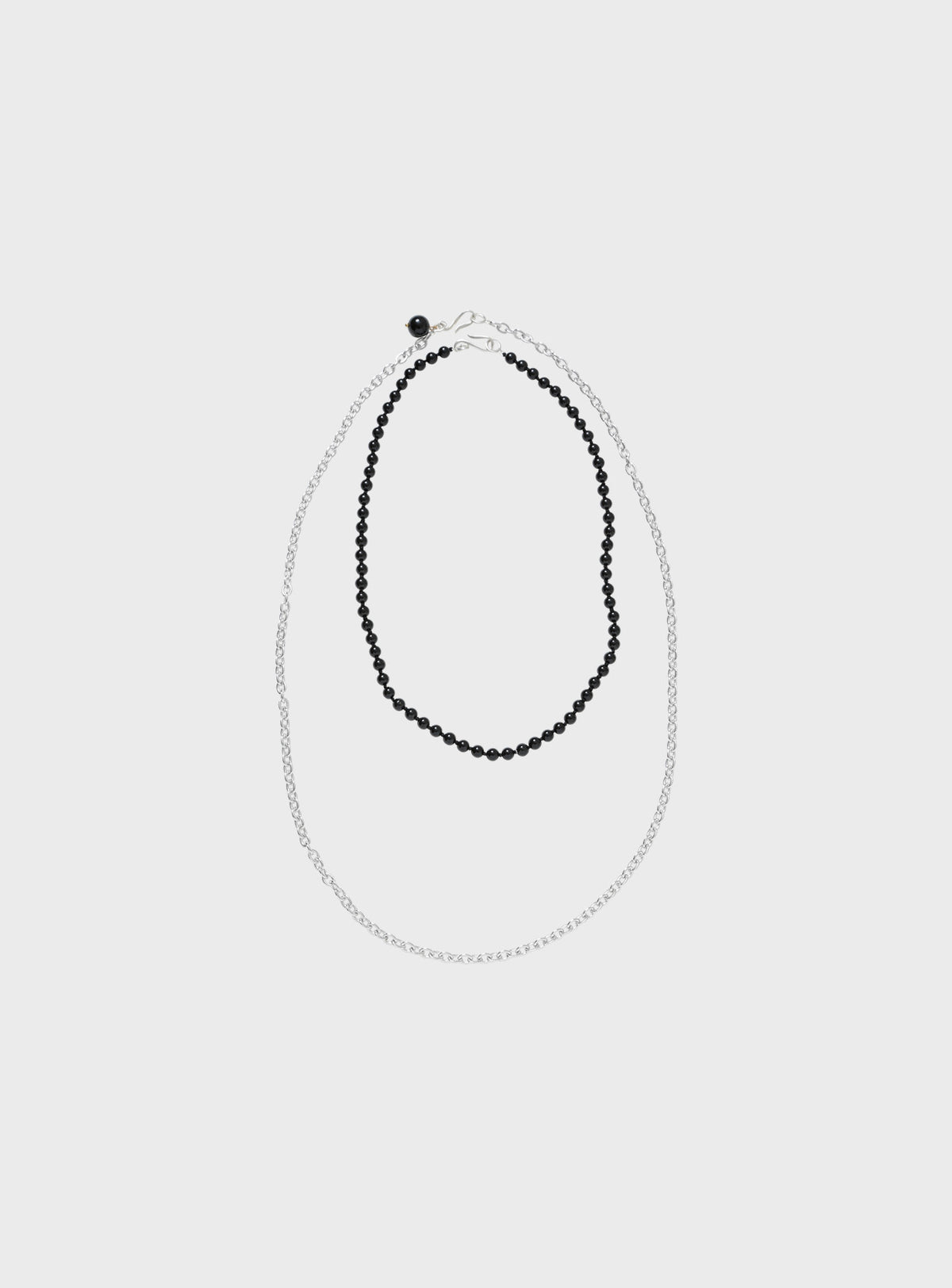 Onyx chain 4way necklace