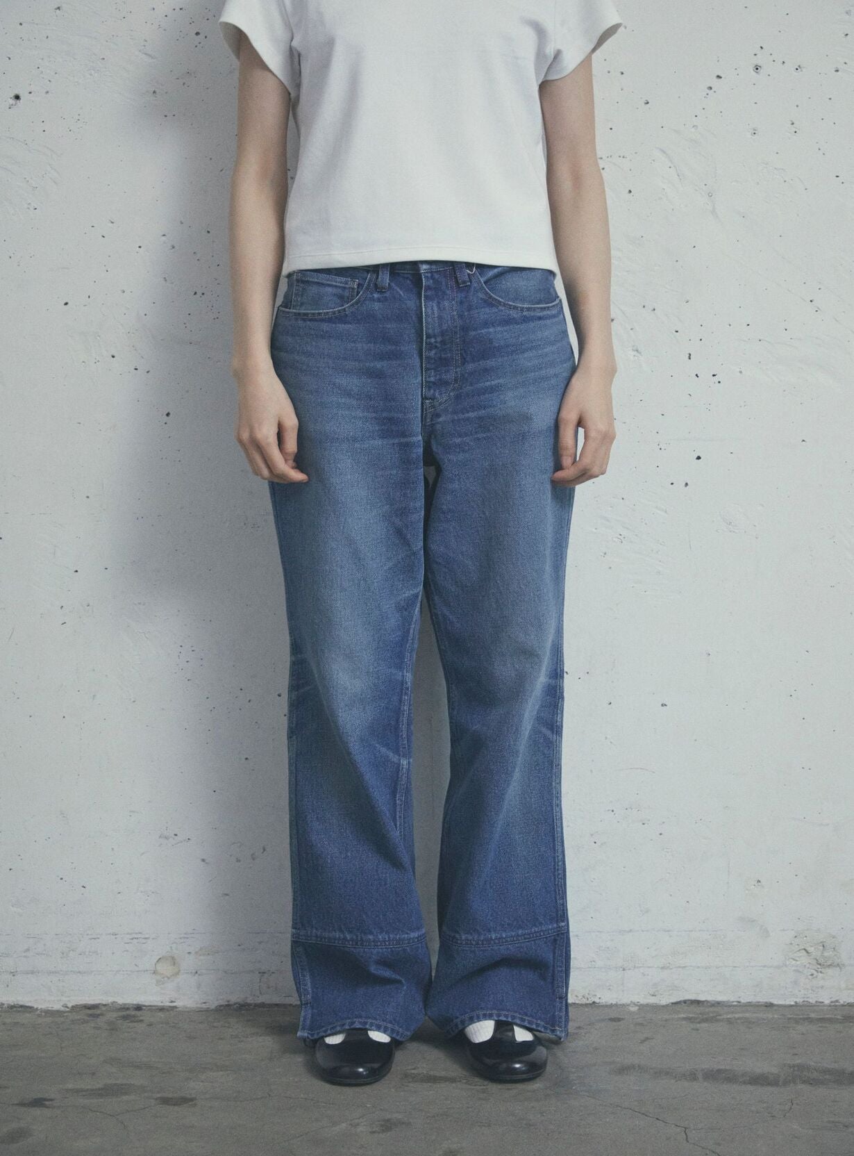 SPLIT PANEL JEANS WASH 001