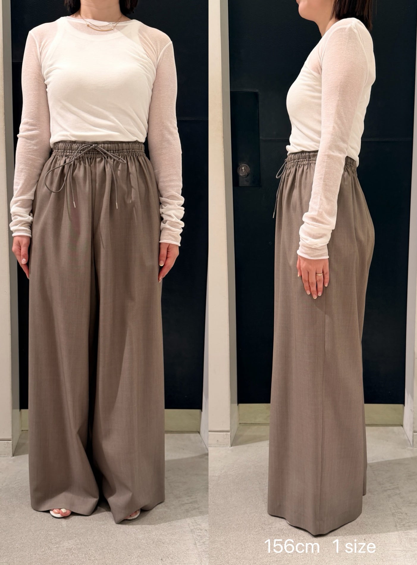 ギャザーイージーワイドパンツ