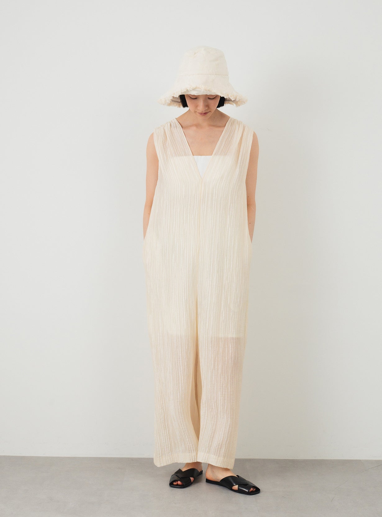 ｒランダムプリーツオールインワン