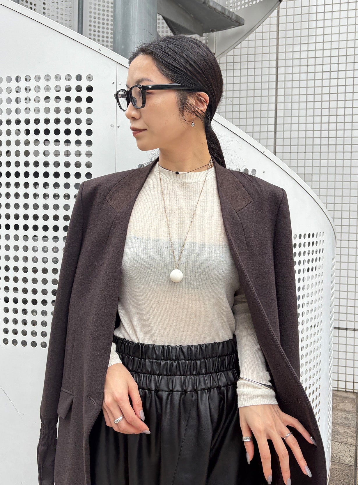 ｒカシミヤリブプルオーバー