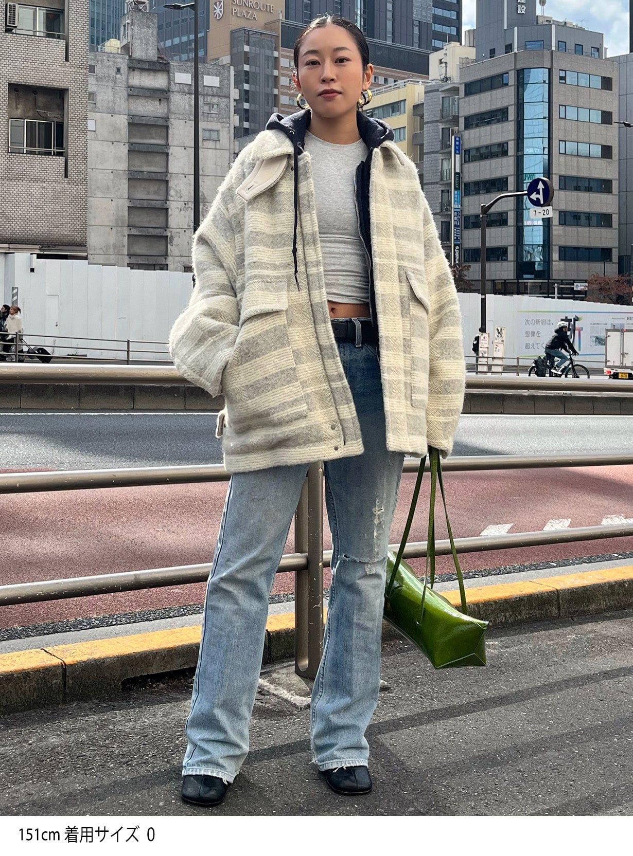 ｒツイードチェックブルゾン