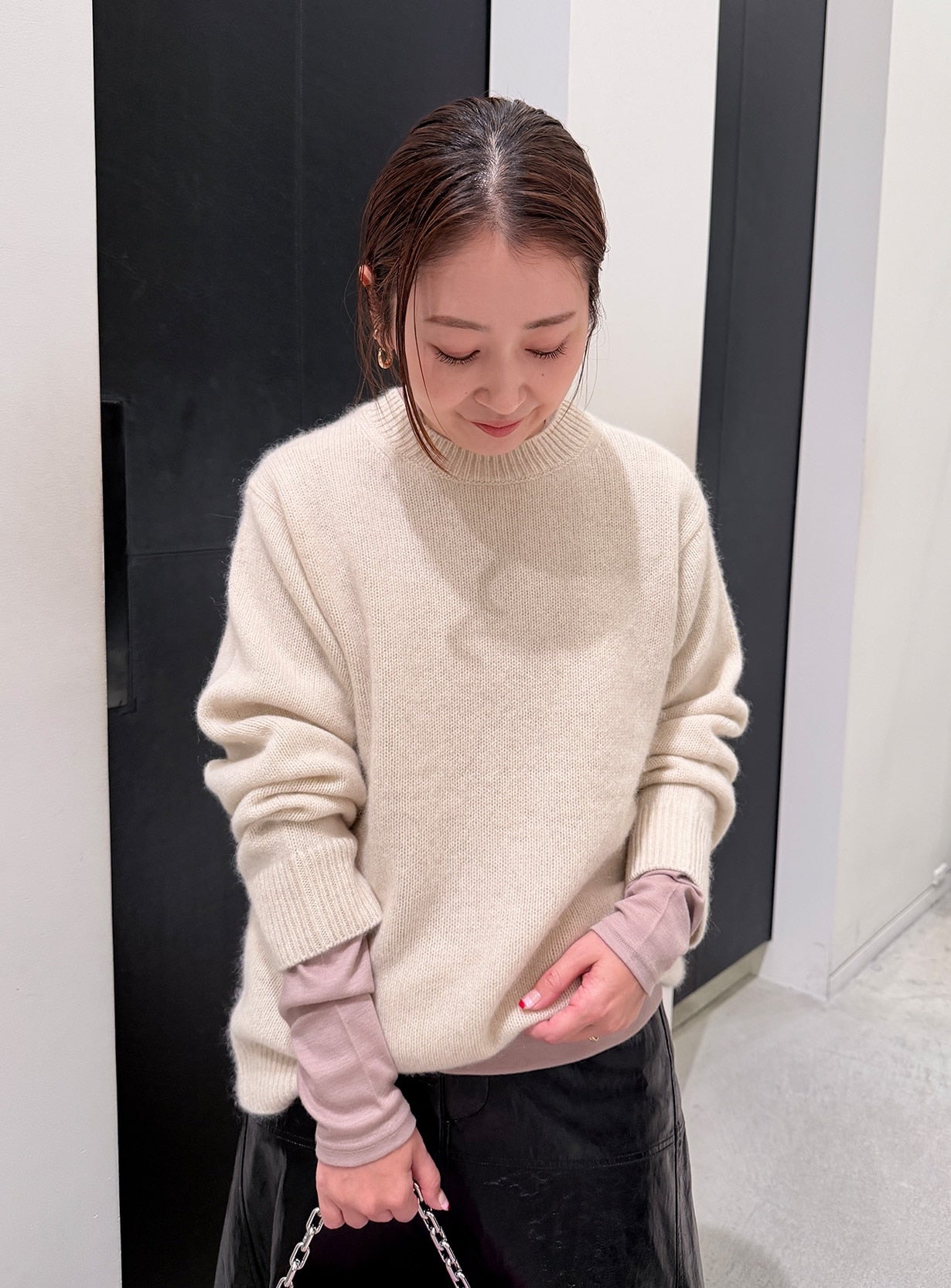 Stunning Lure ホワイトヤクプルオーバー ニット M ホワイトヤクプルオーバー