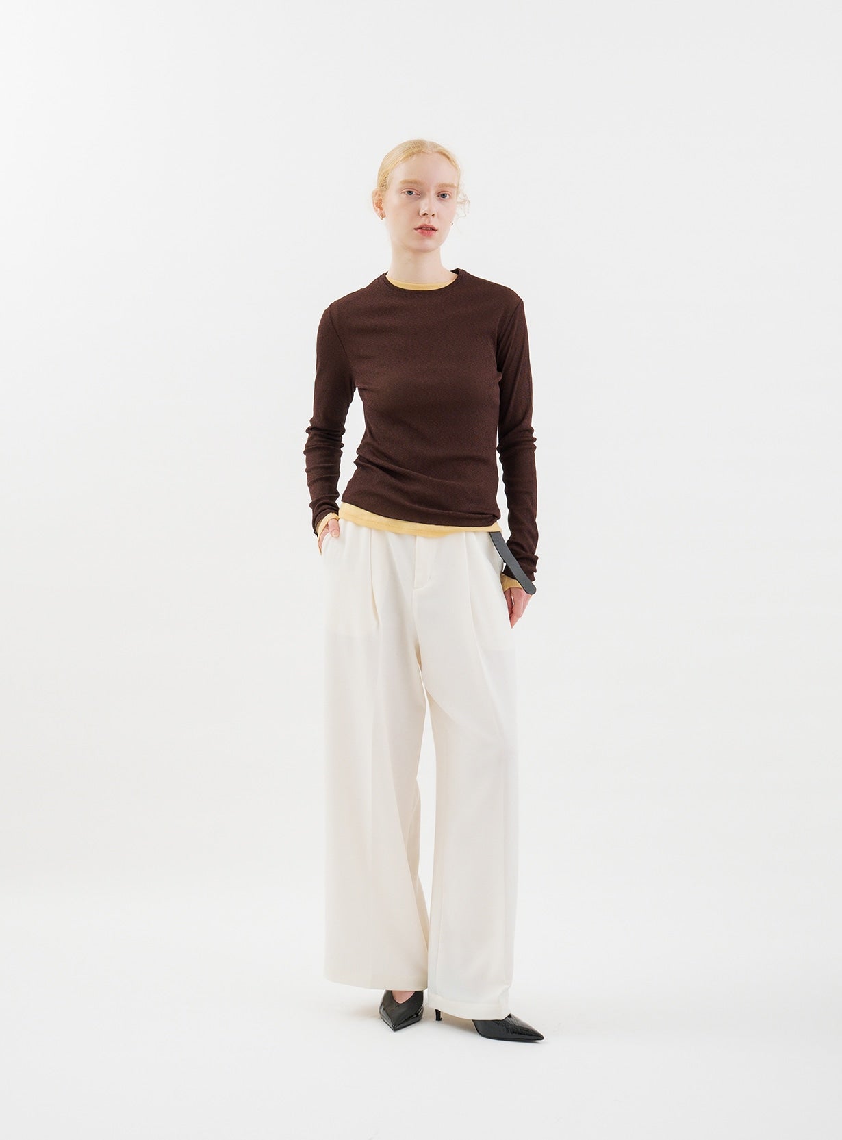 ｒベルテッドワイドイージーパンツ