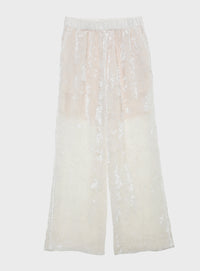 シアーベルベットパンツ